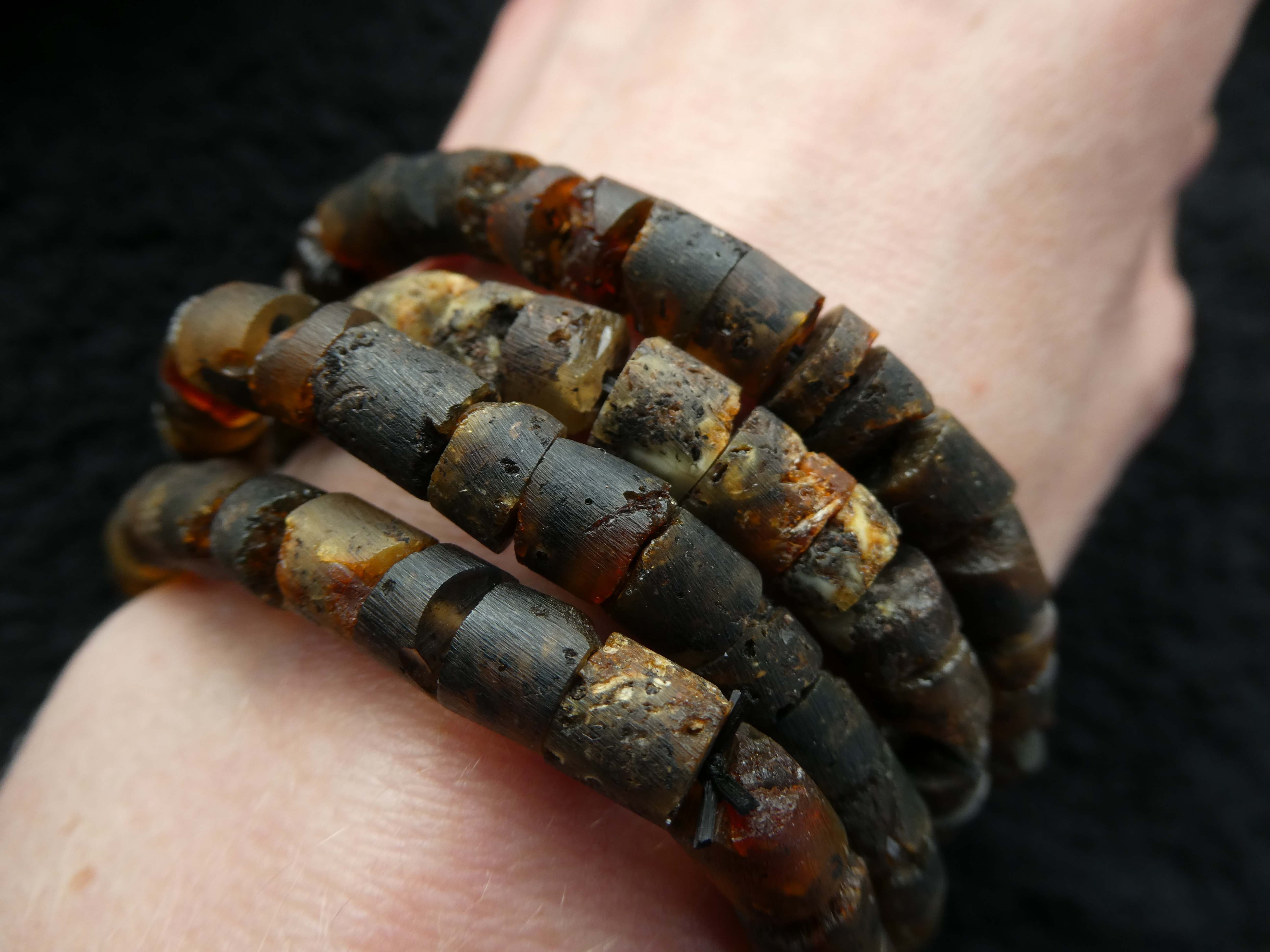 THESE ARE LOVELY Rough Polished Baltic Amber One Bracelet (1)