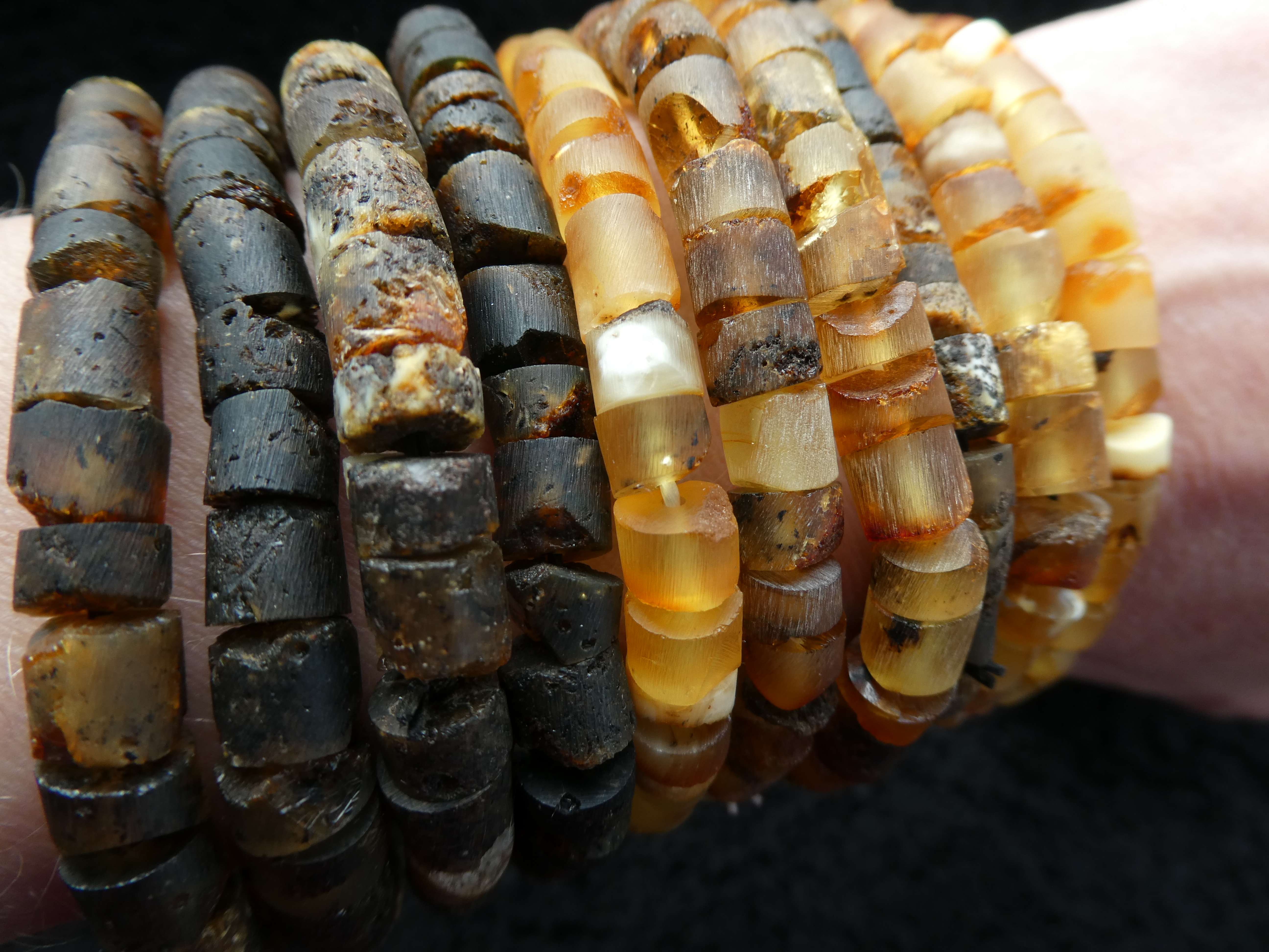 THESE ARE LOVELY Rough Polished Baltic Amber One Bracelet (1)