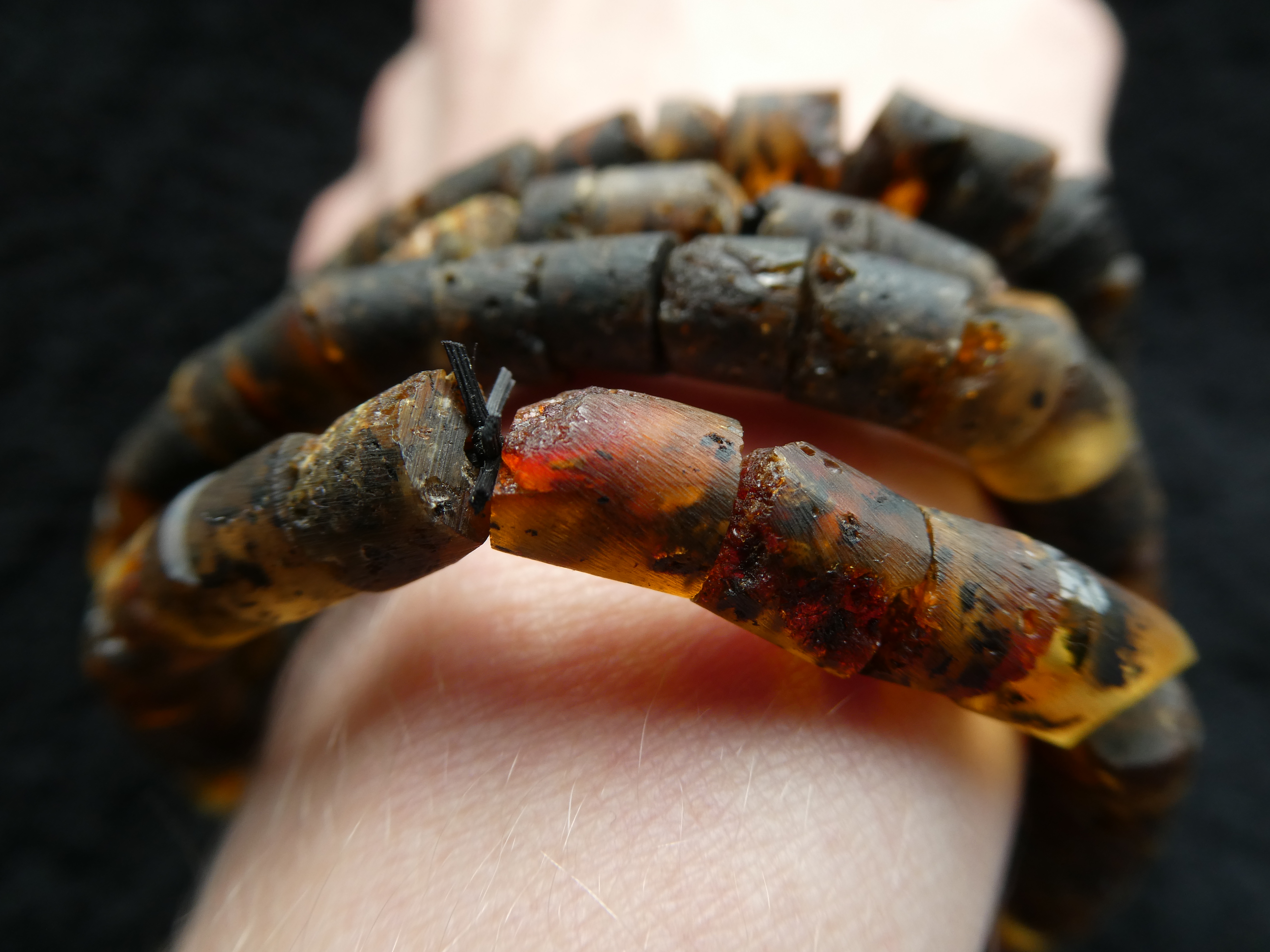 THESE ARE LOVELY Rough Polished Baltic Amber One Bracelet (1)