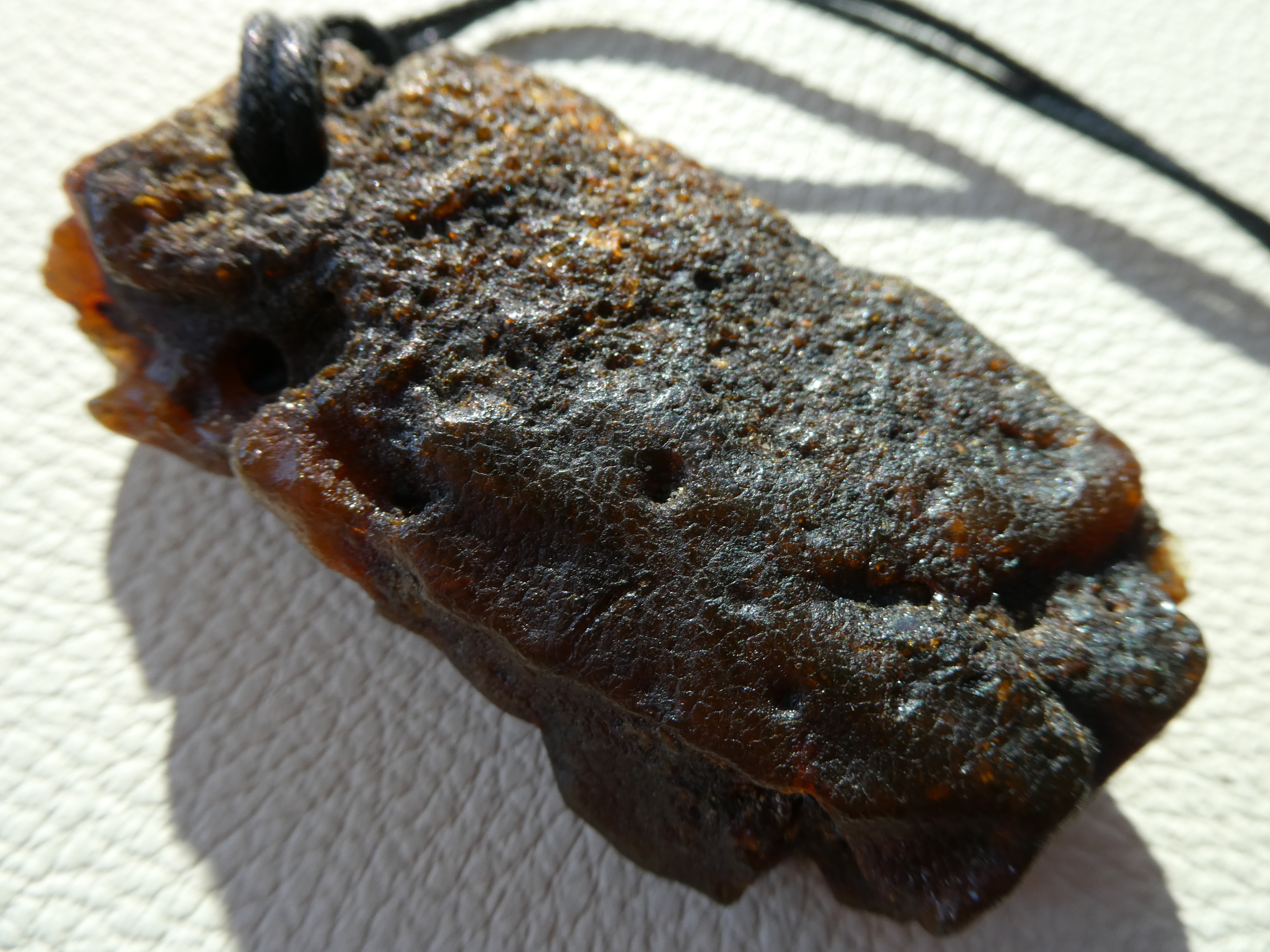 THE ANCESTORS SHOUT Completely Rough Natural Huge Baltic Amber Pendant