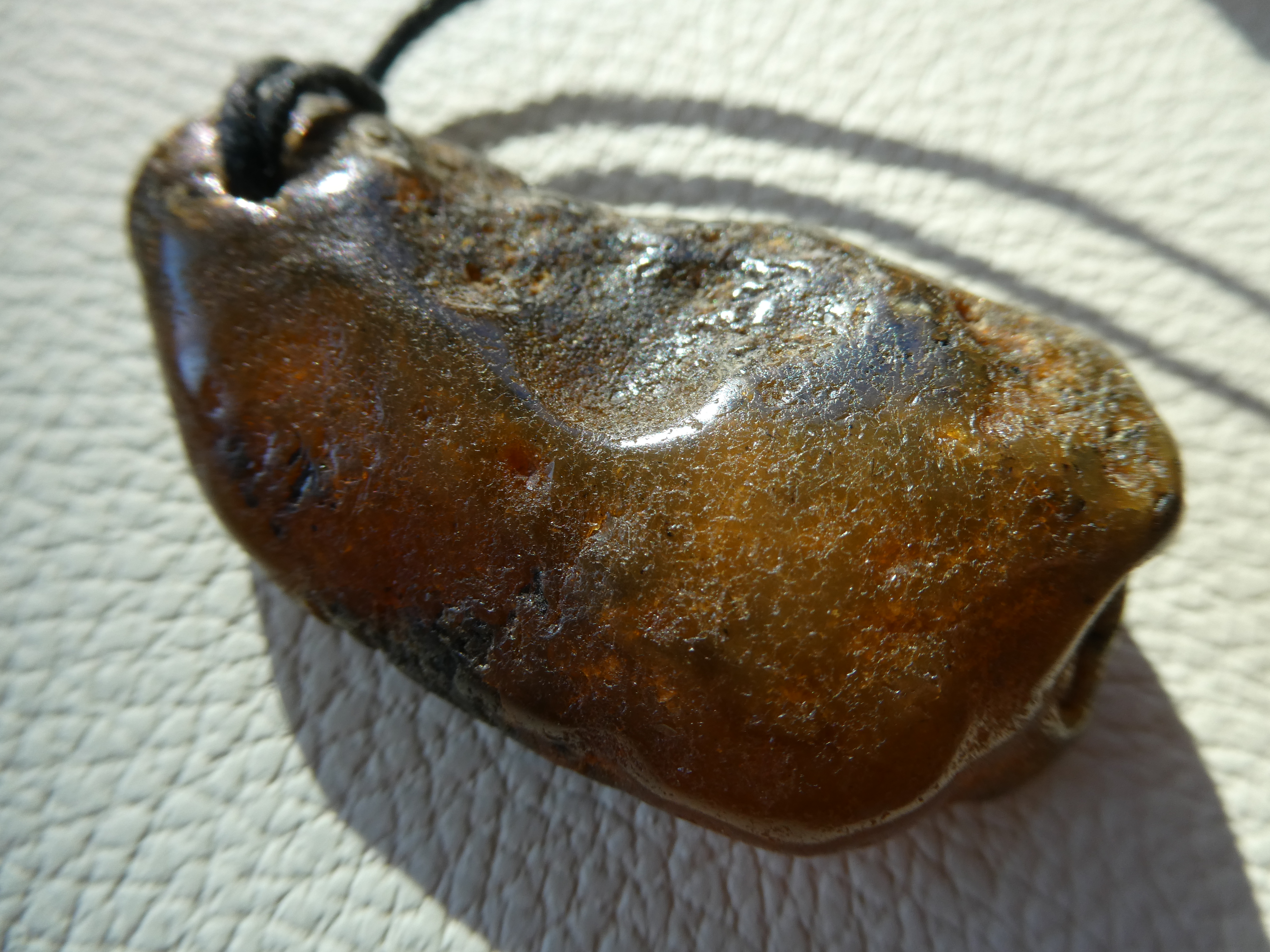 TWO Natural Baltic Amber Pendant With Fascinating Greenish Brown Color