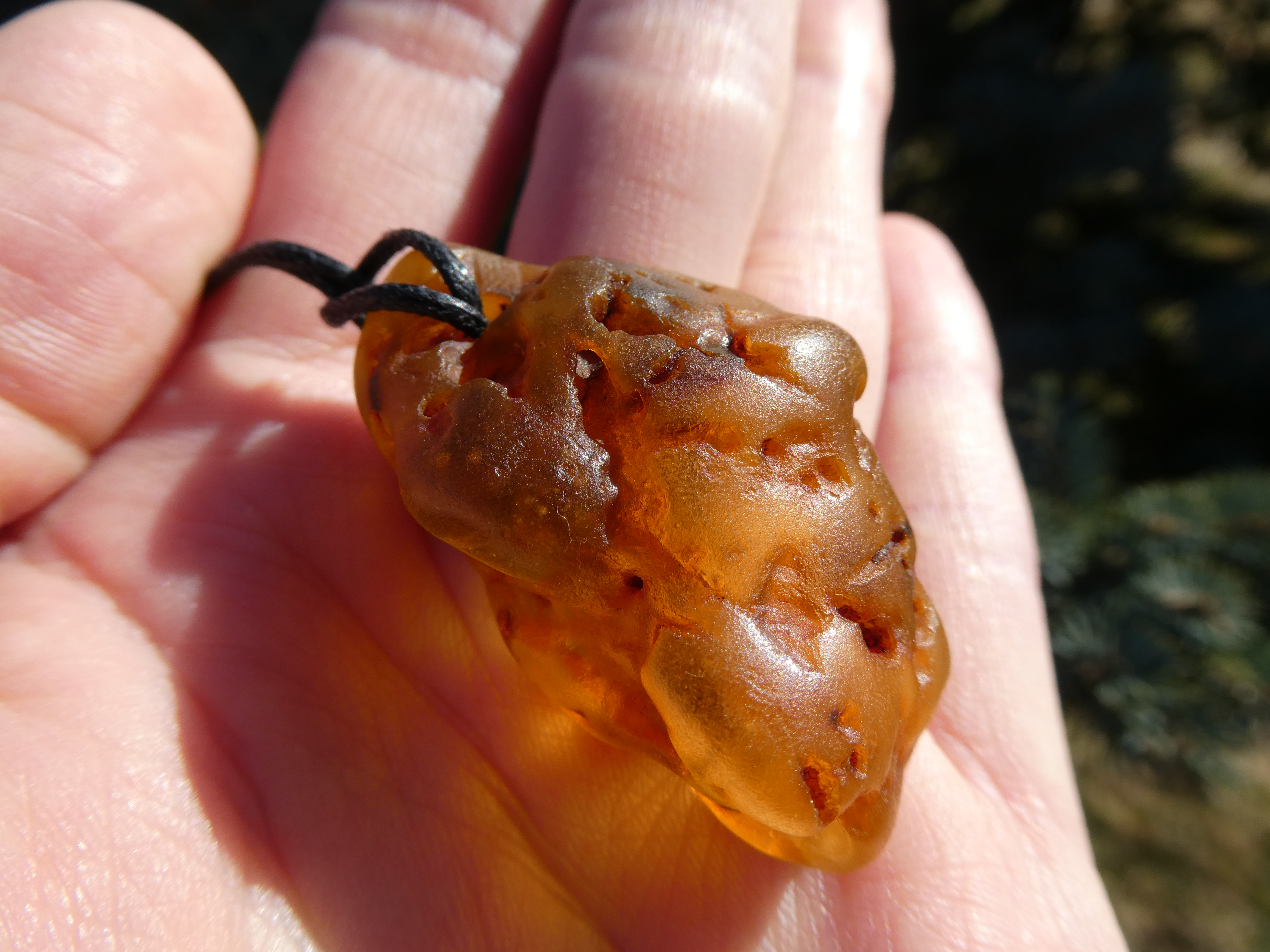 BUBBLES Natural Baltic Amber Pendant / Unique Bubbly Surface / Gorgeous Greenish Yellow Color