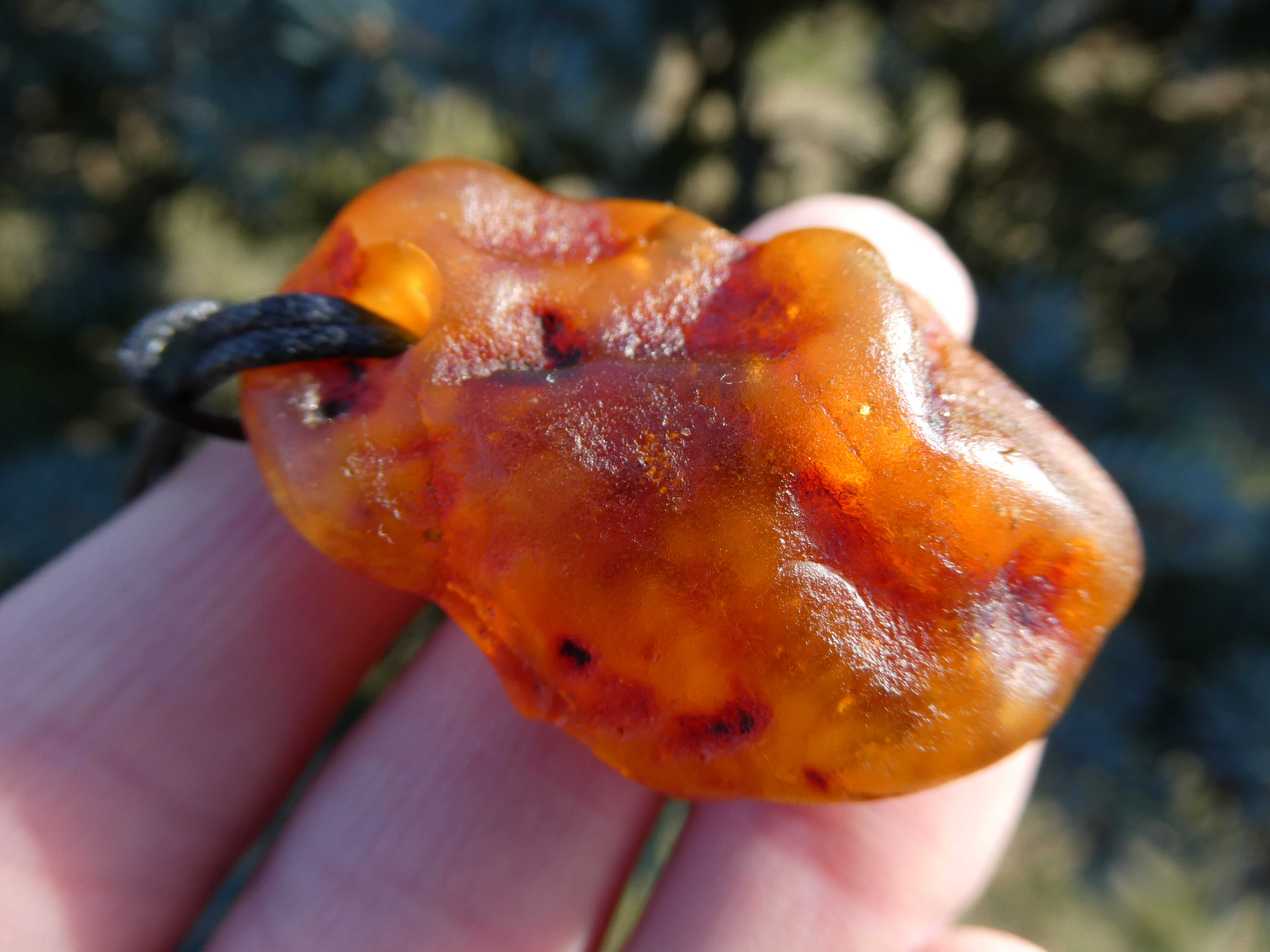 FIERY/ Vibrant Alive & So Joyful Raw Amber Pendant/ Radiant Color