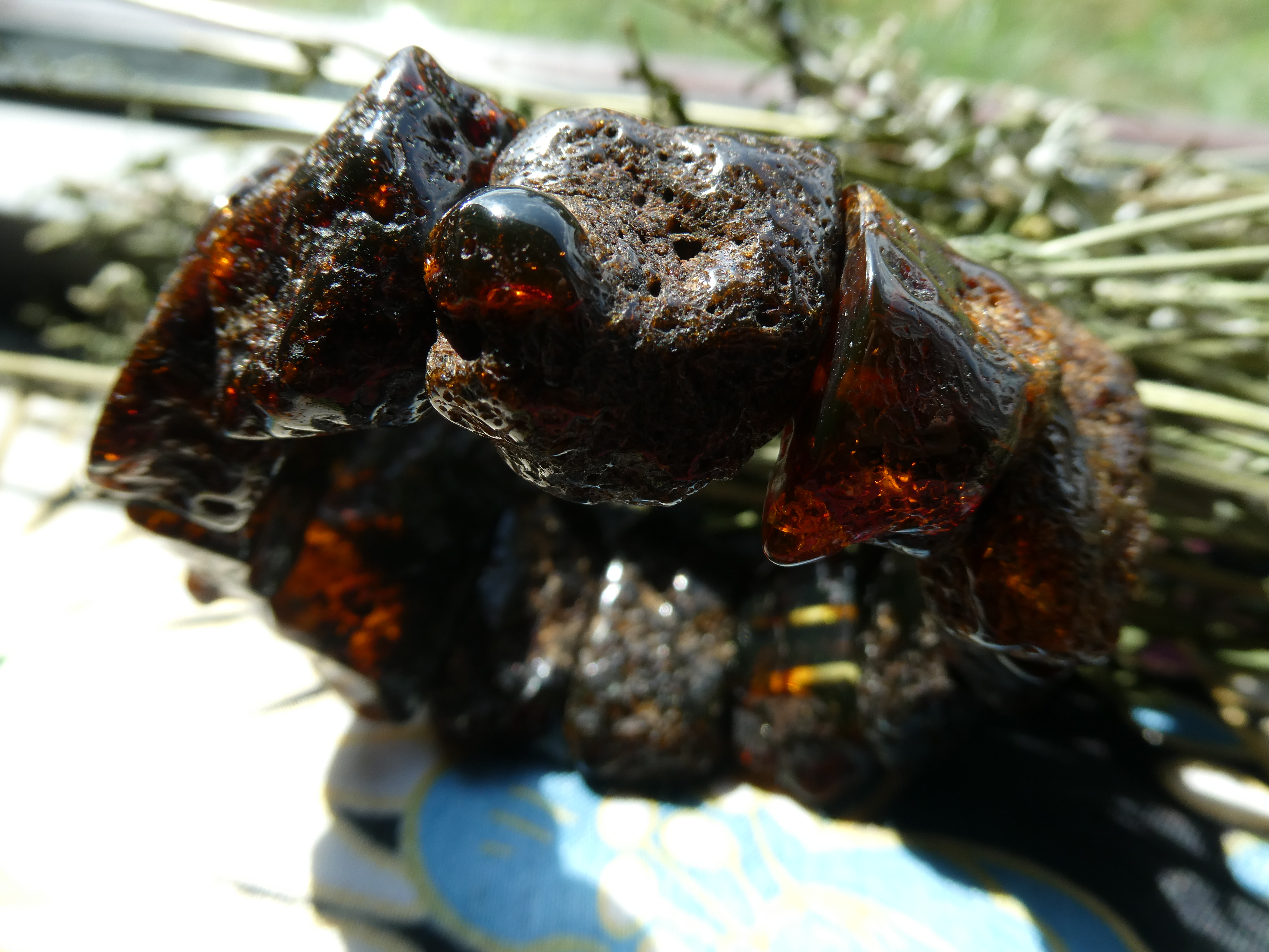 EVEN IN THE DARK I SEE YOUR BEAUTY Rough Untreated Amber Bracelet