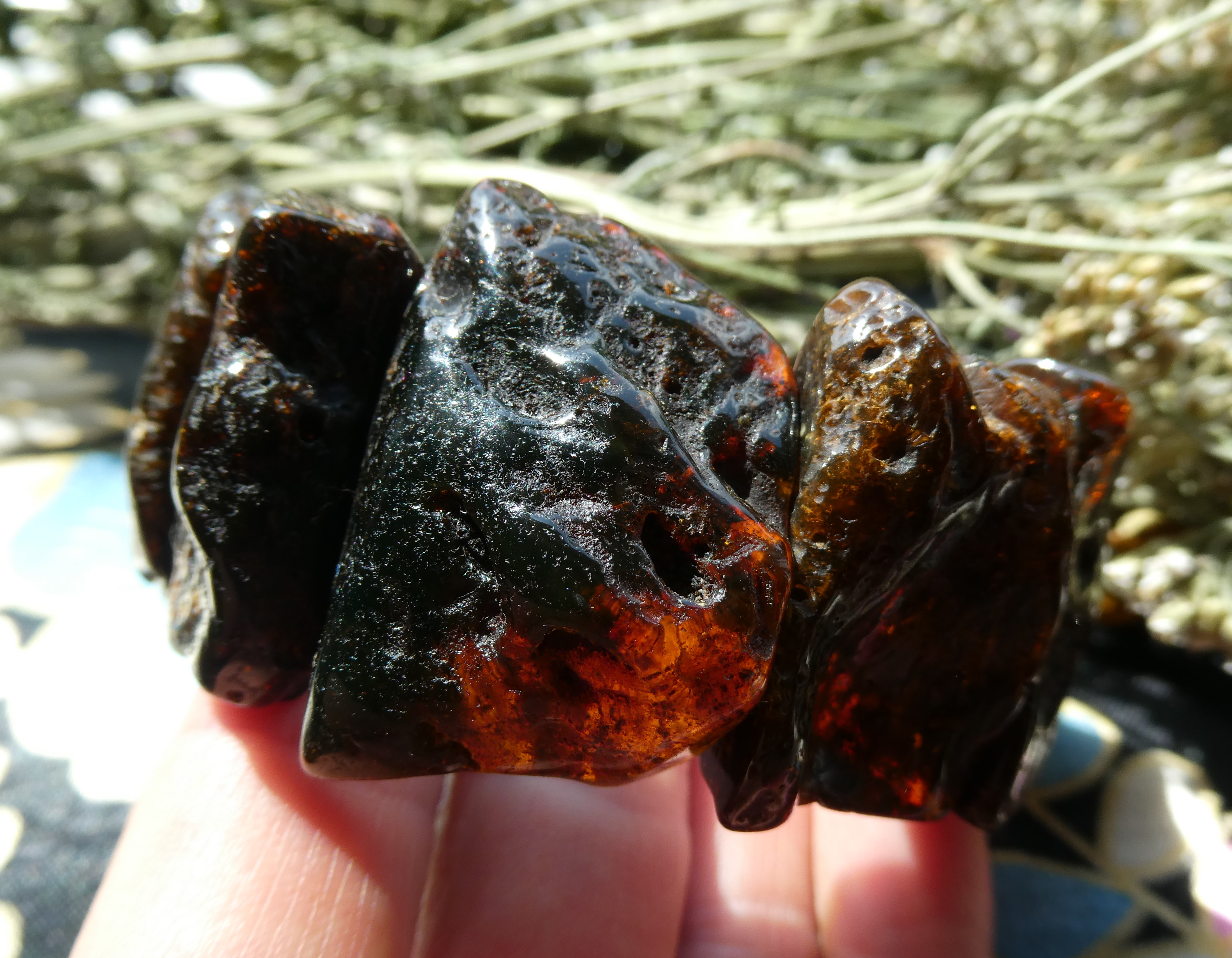 EVEN IN THE DARK I SEE YOUR BEAUTY Rough Untreated Amber Bracelet