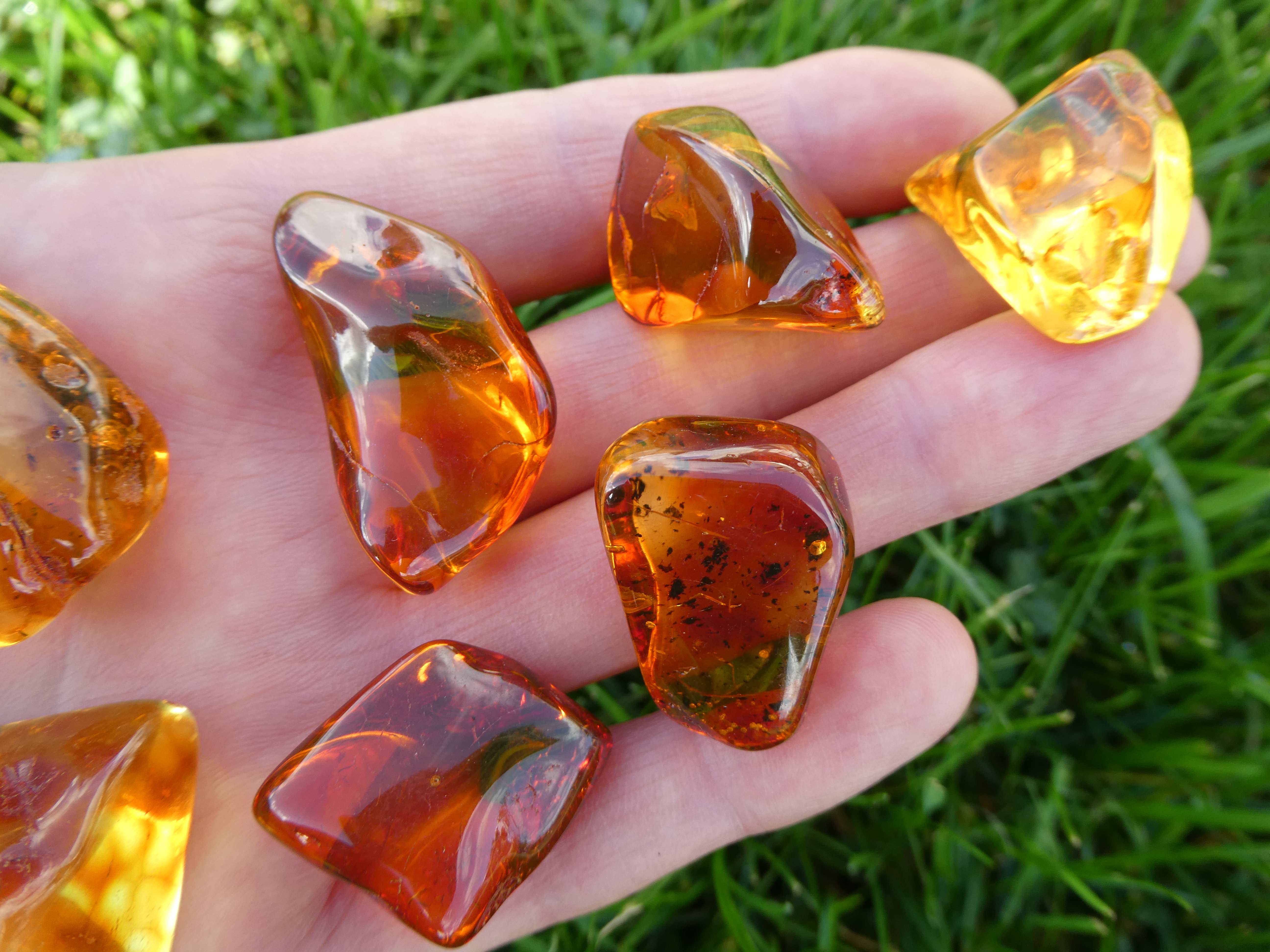 ONE (1) BALTIC AMBER Tumbled Stone/ Transparent, Natural, Genuine, Raw, Untreated Amber Pocketstone/ Radiant Color, Solar Plexus 🧝🏻‍♂️