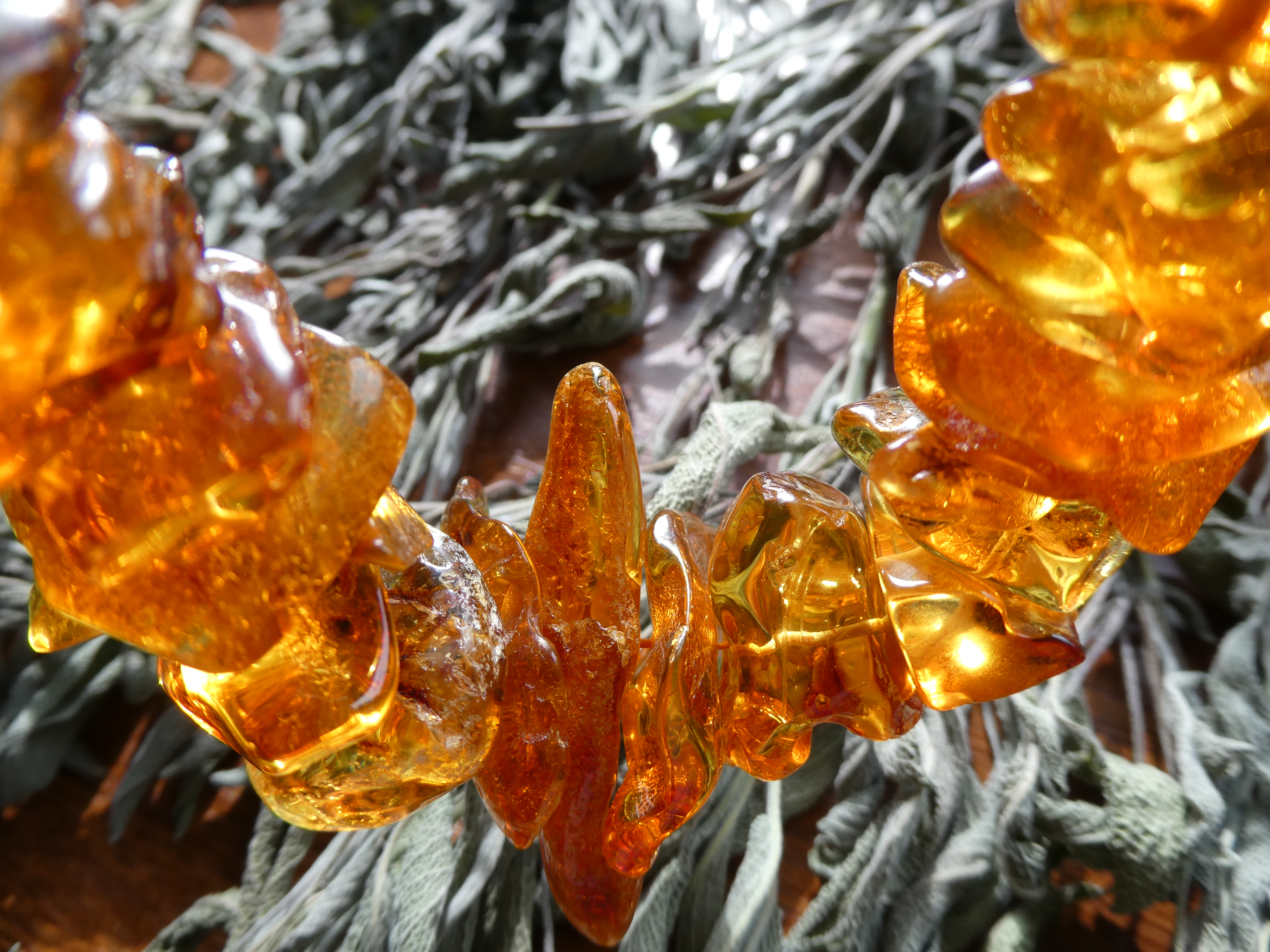 So Very AMBER:) Rough Polished Long Honey Amber Necklace