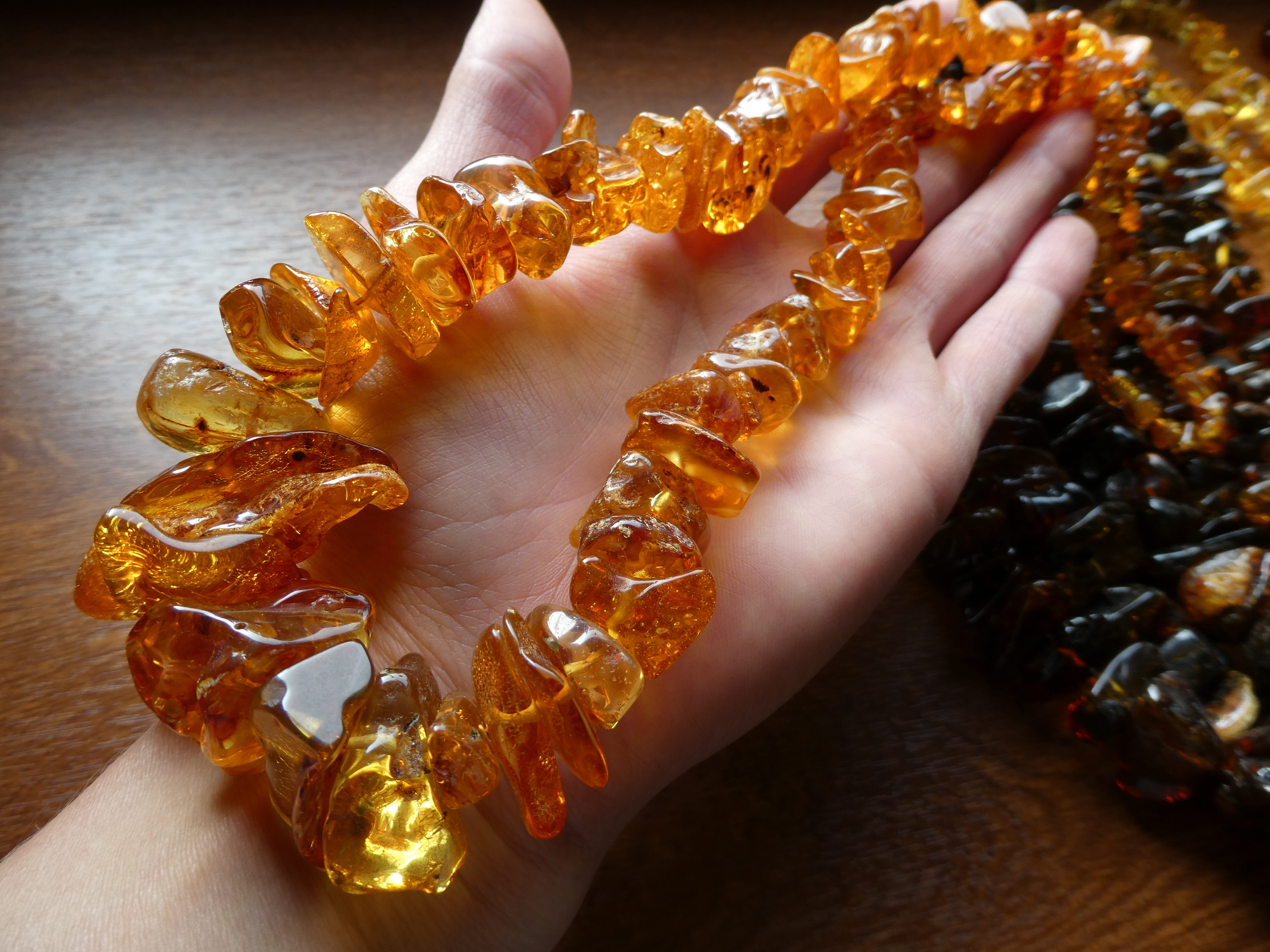 So Very AMBER:) Rough Polished Long Honey Amber Necklace
