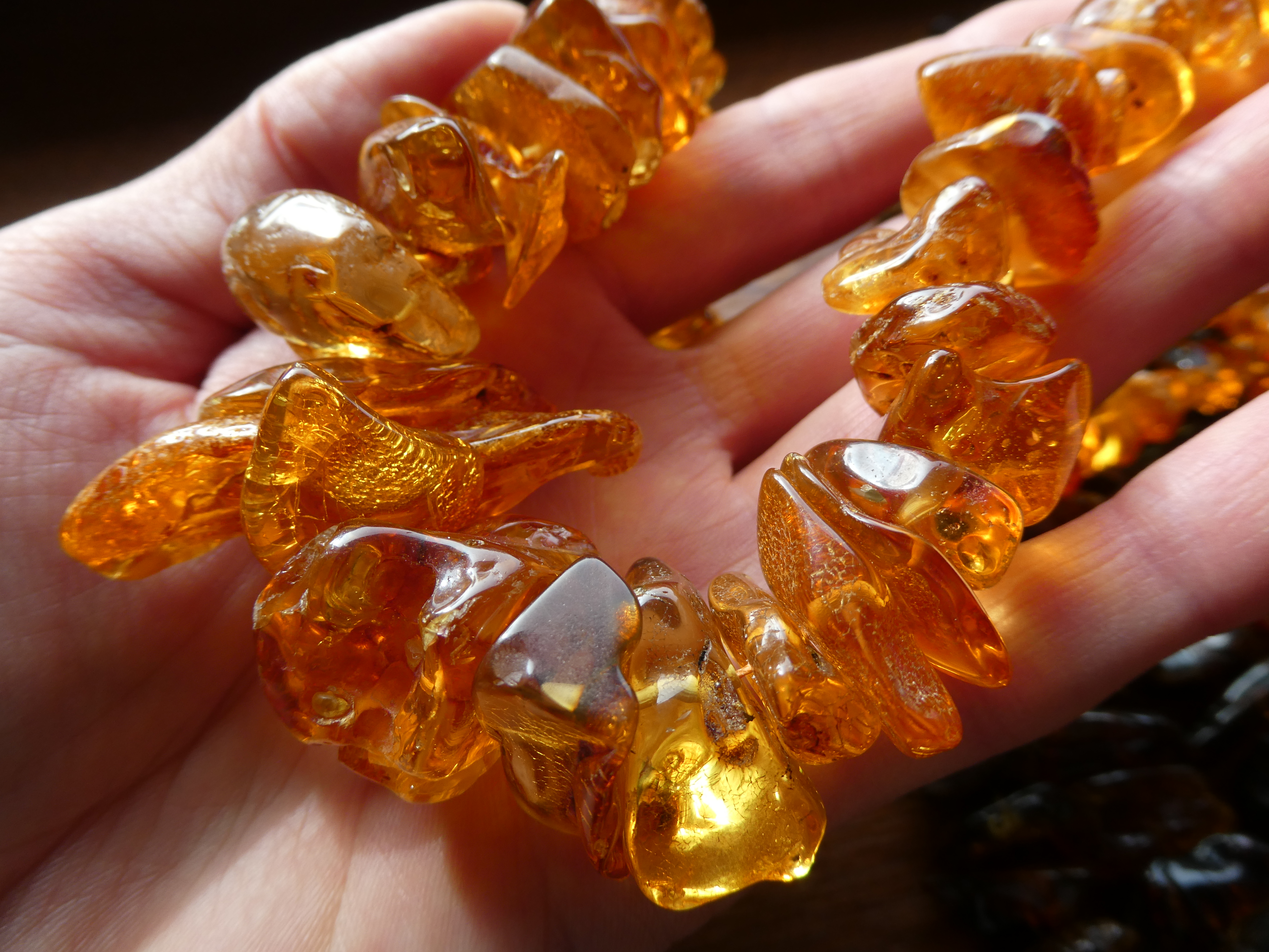 So Very AMBER:) Rough Polished Long Honey Amber Necklace