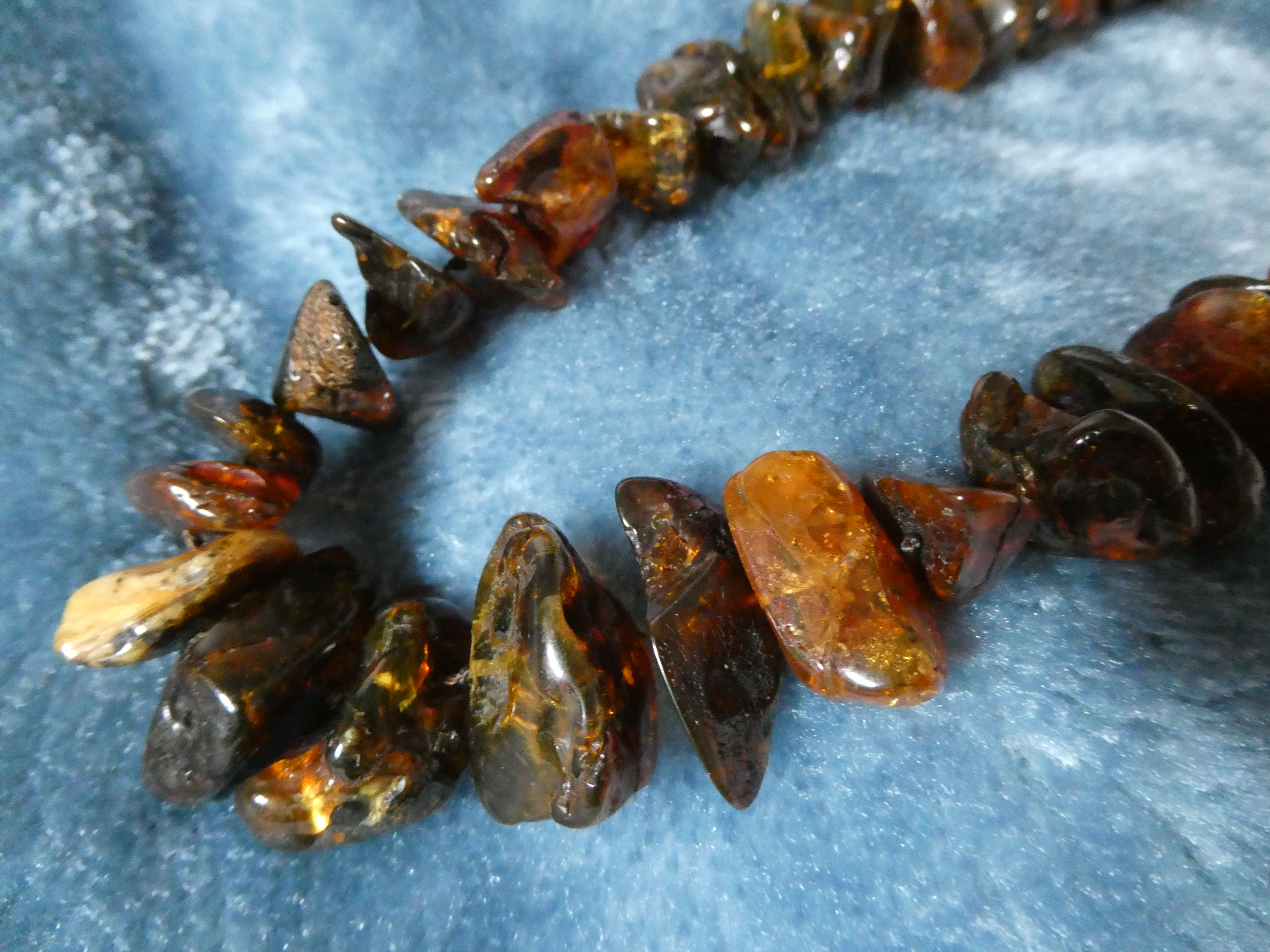 DARK PROTECTOR💥🤲🏻 Transparent Red Greenish Brown Colorful GENUINE BALTIC AMBER Necklace