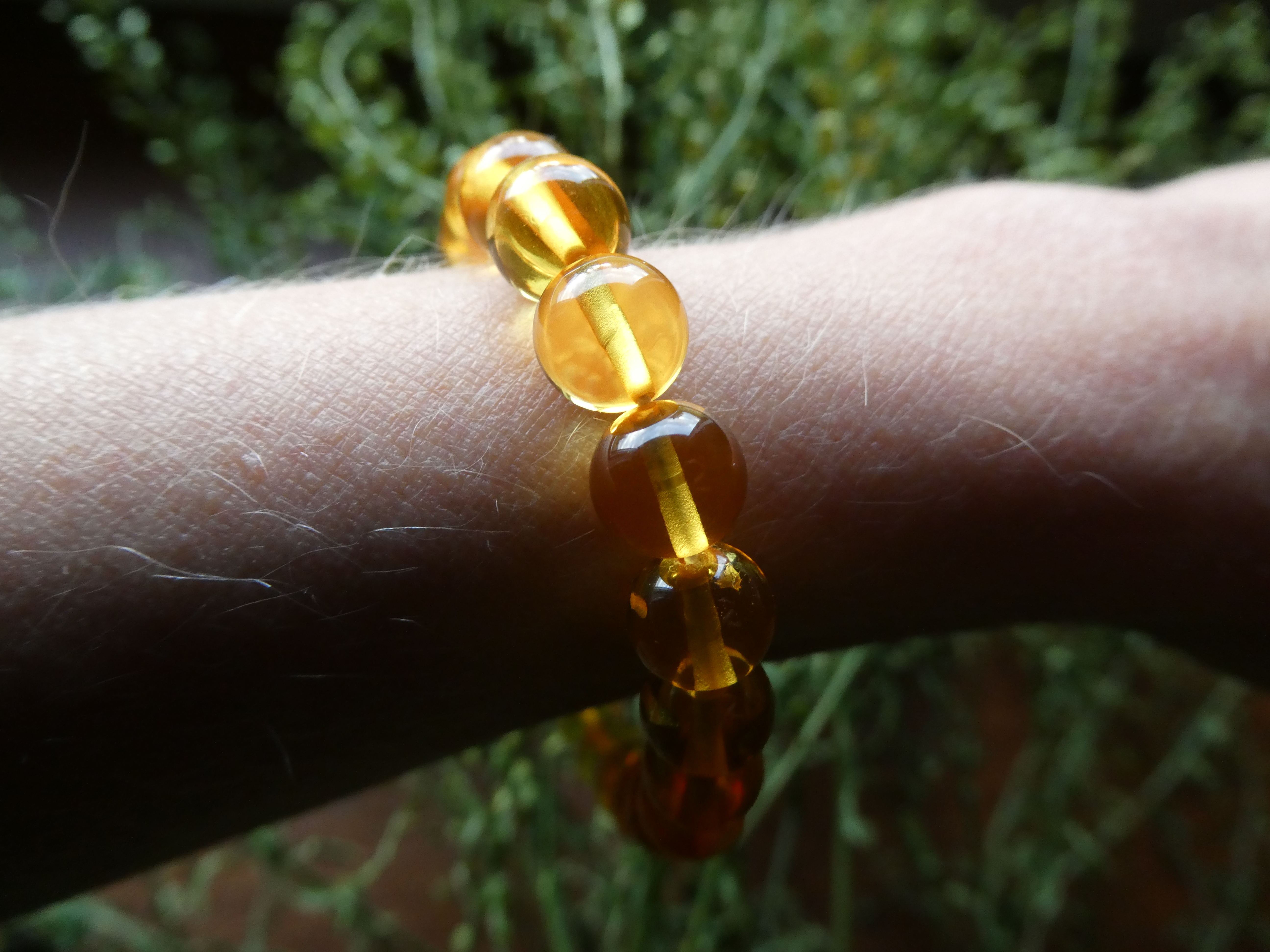 FRESH HONEY Translucent Polished Lustrous Natural Baltic Amber Bracelet