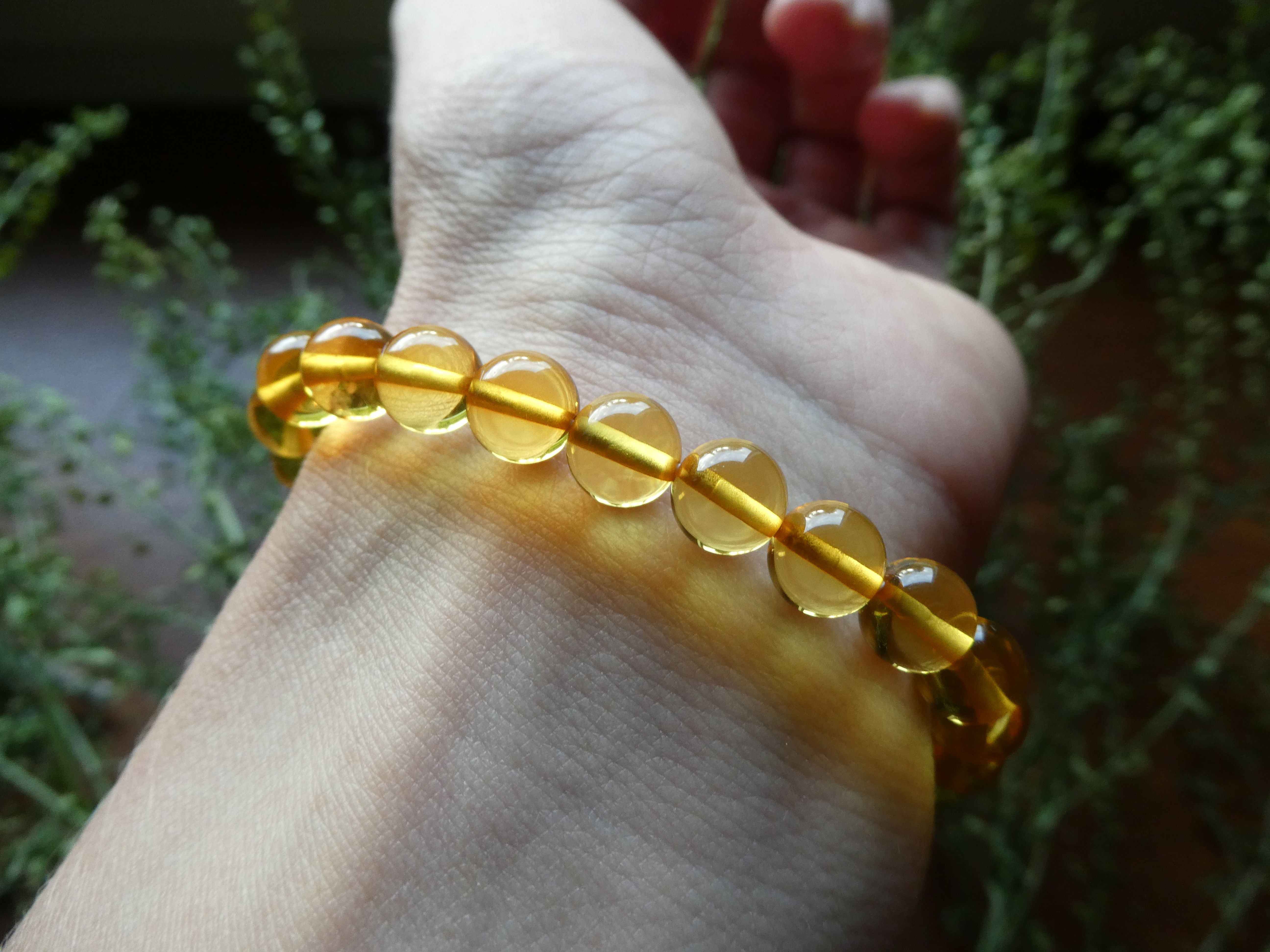 FRESH HONEY Translucent Polished Lustrous Natural Baltic Amber Bracelet