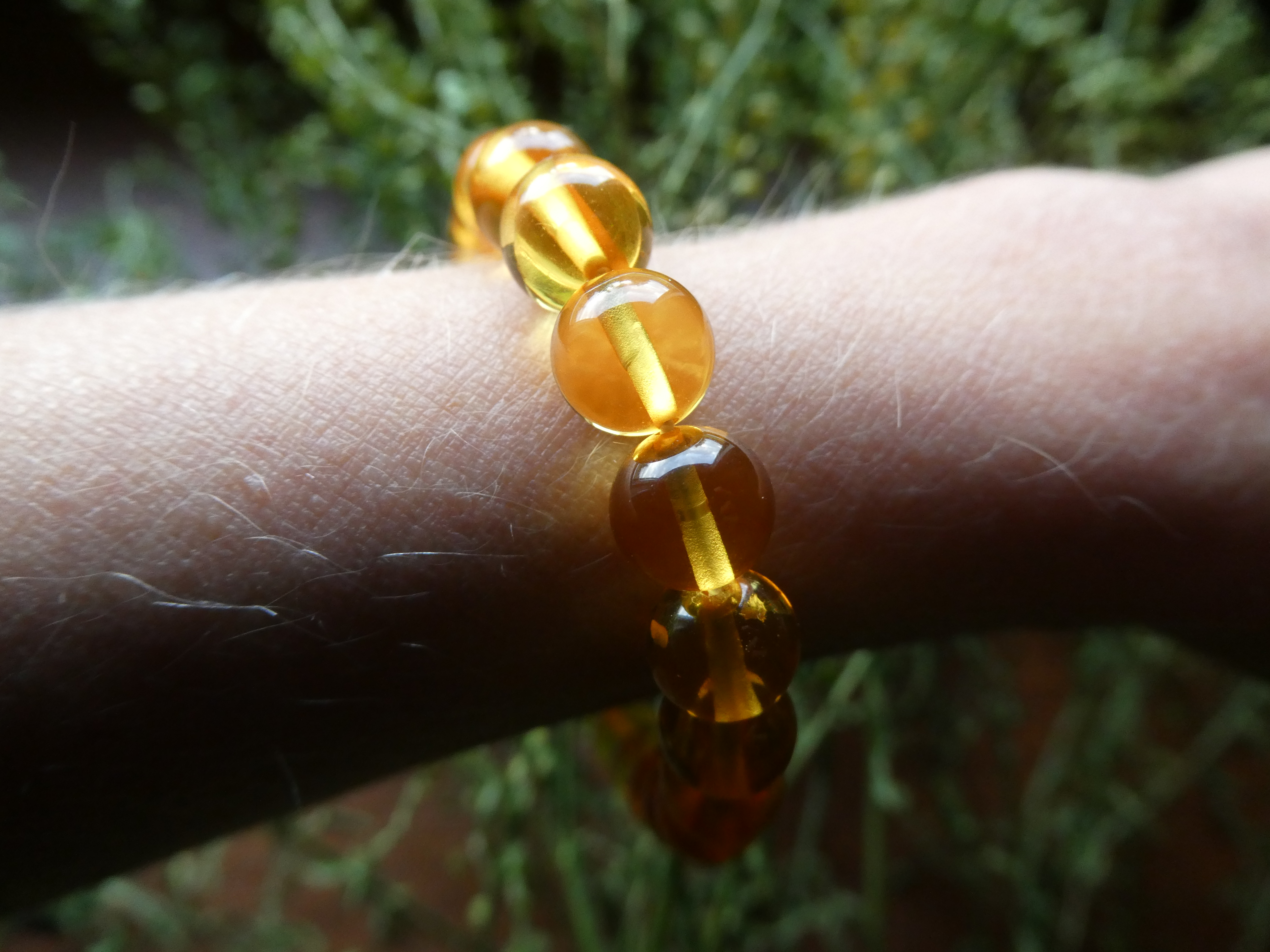 FRESH HONEY Translucent Polished Lustrous Natural Baltic Amber Bracelet