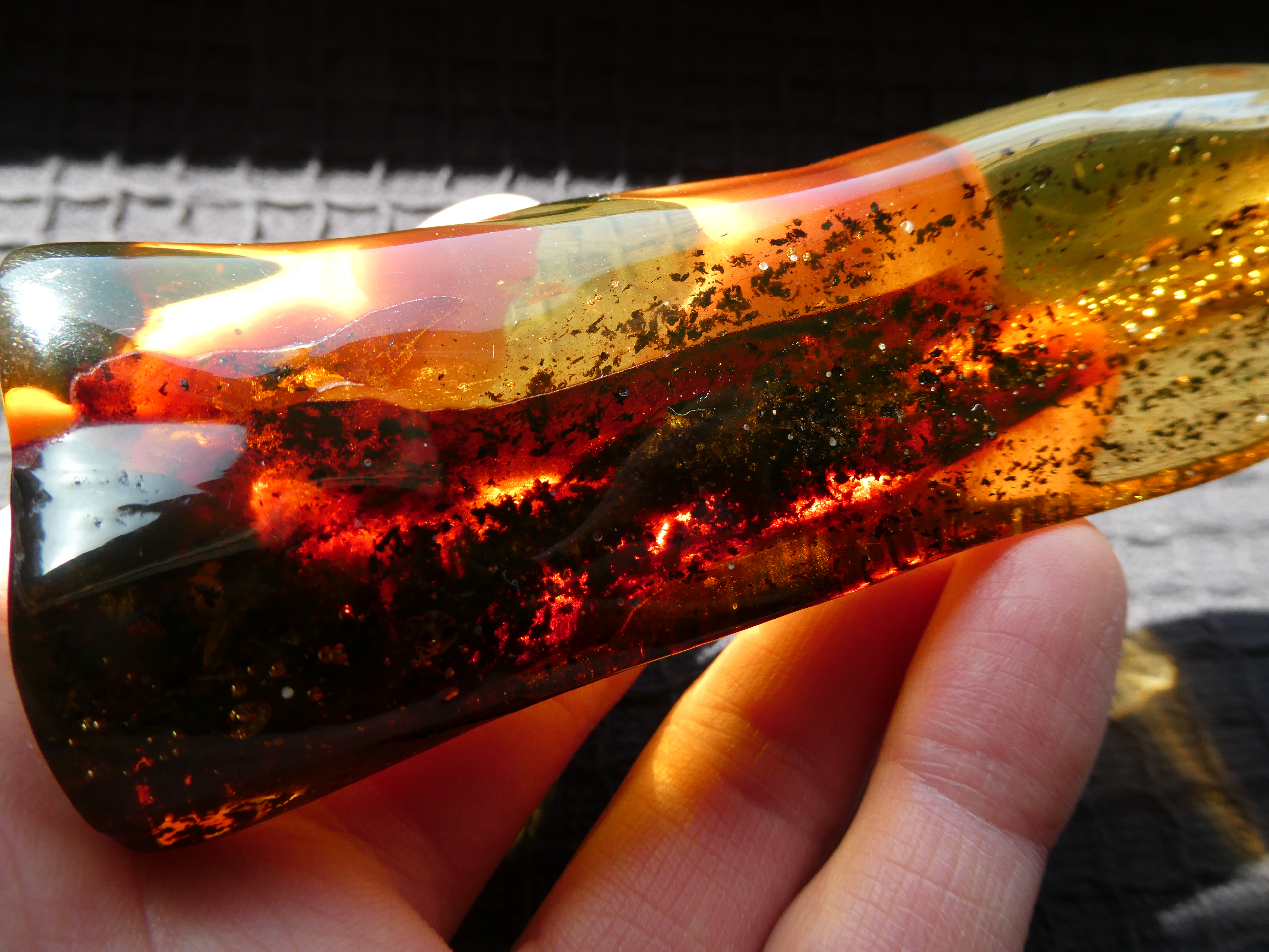 FOR AMBER COLLECTOR Unique Piece, Translucent Glowing Genuine Baltic Amber MONOLITH