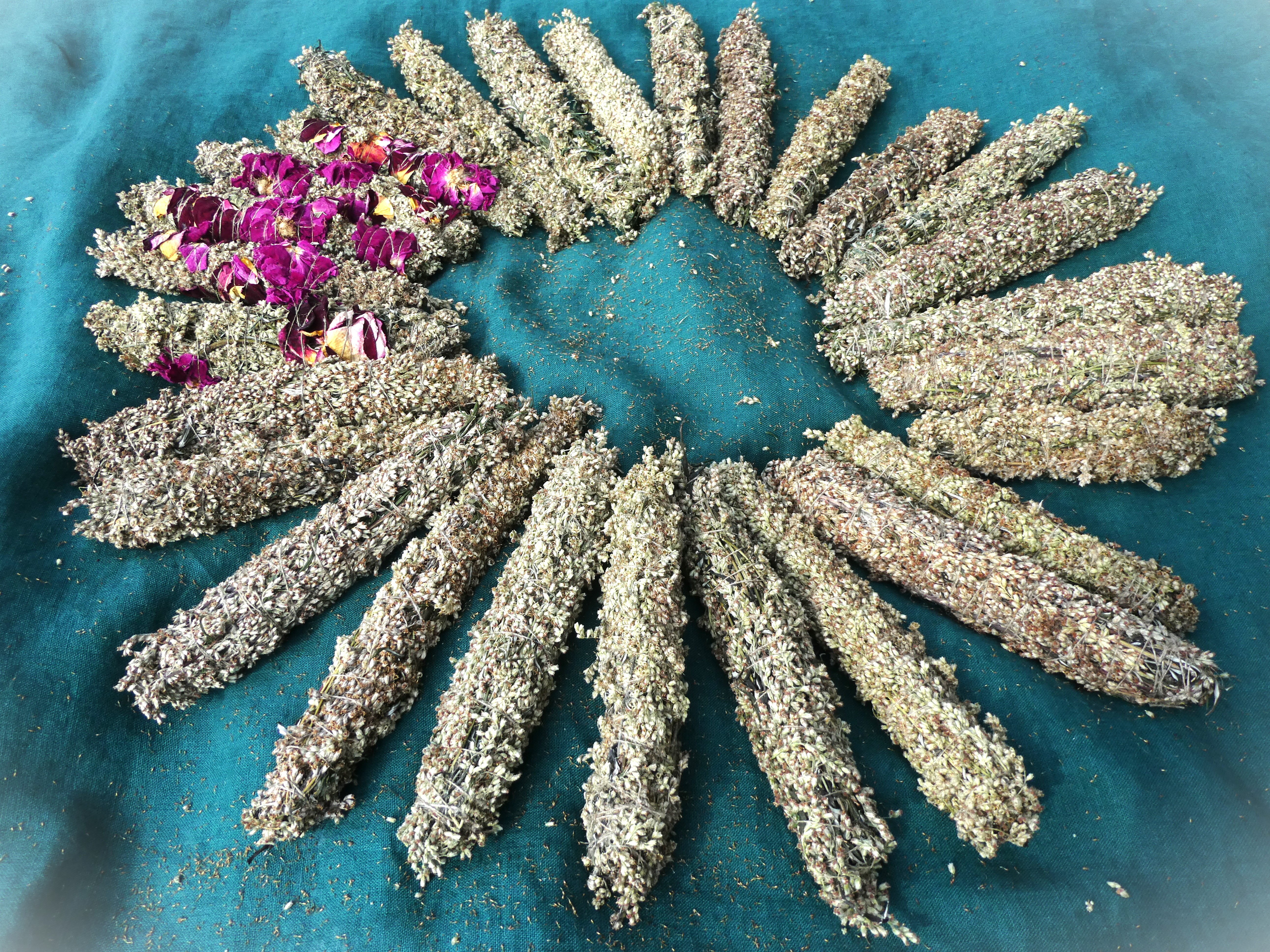 Witch Herb COMMON MUGWORT Artemisia vulgaris XL Smudge Wand