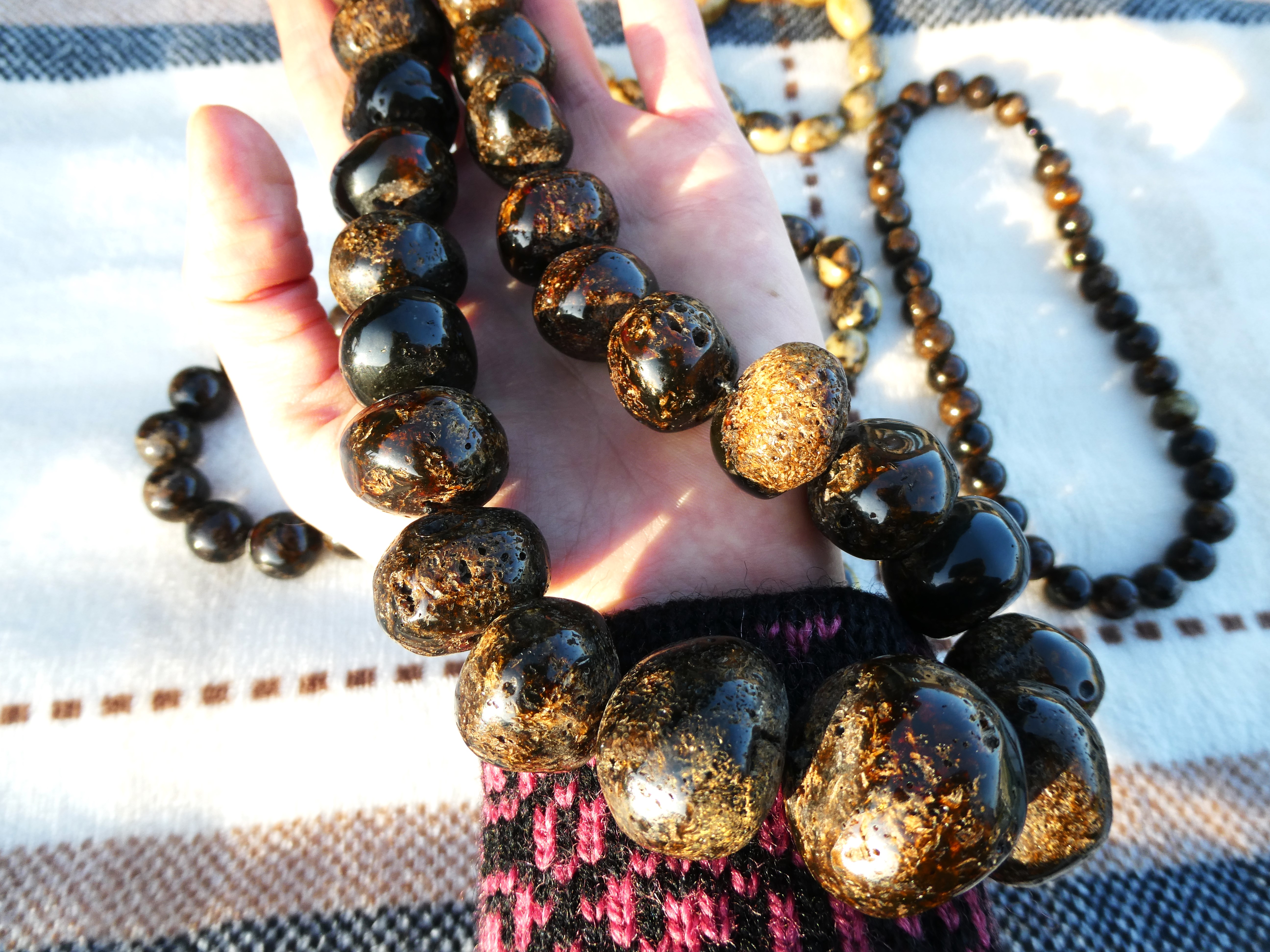 EPIC HUGE AMBER NECKLACE With Very Rough Polishing/ Super Massive Unique Amber Jewelry