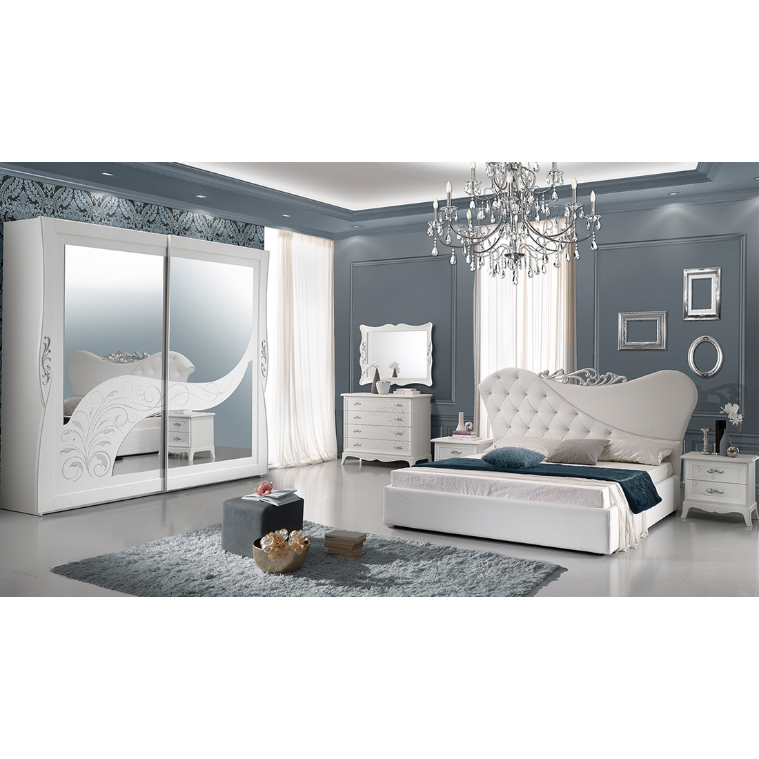 Prabangus miegamojo baldų komplektas  BRIEL