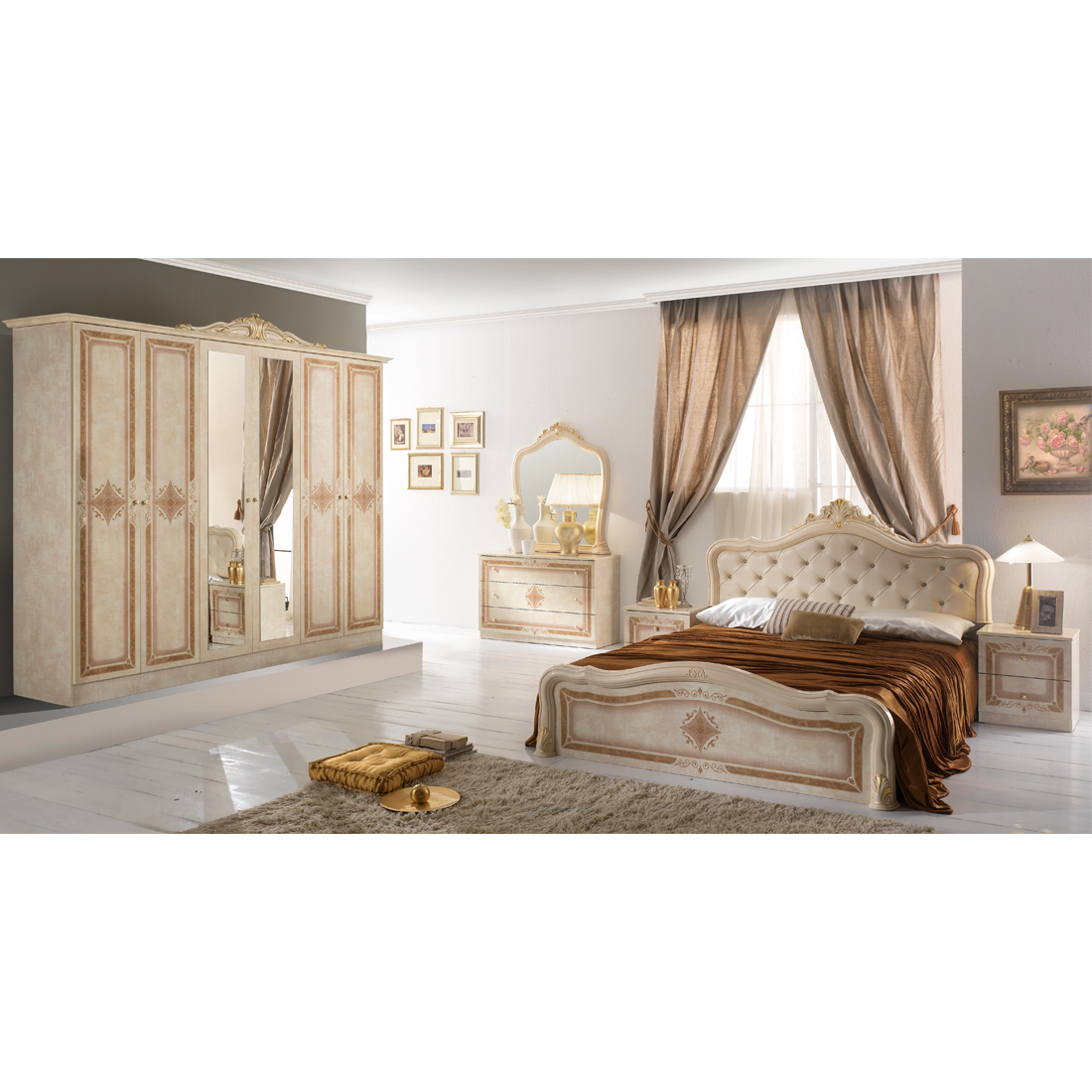 Miegamojo komplektas Luisa Biege