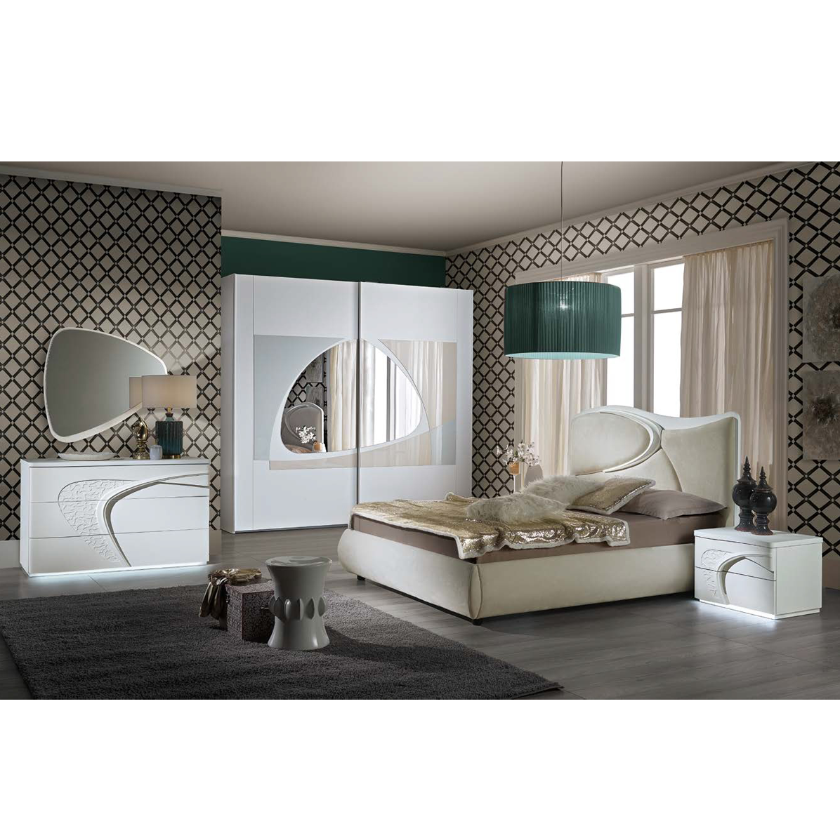 Miegamojo komplektas MELODY Bianco