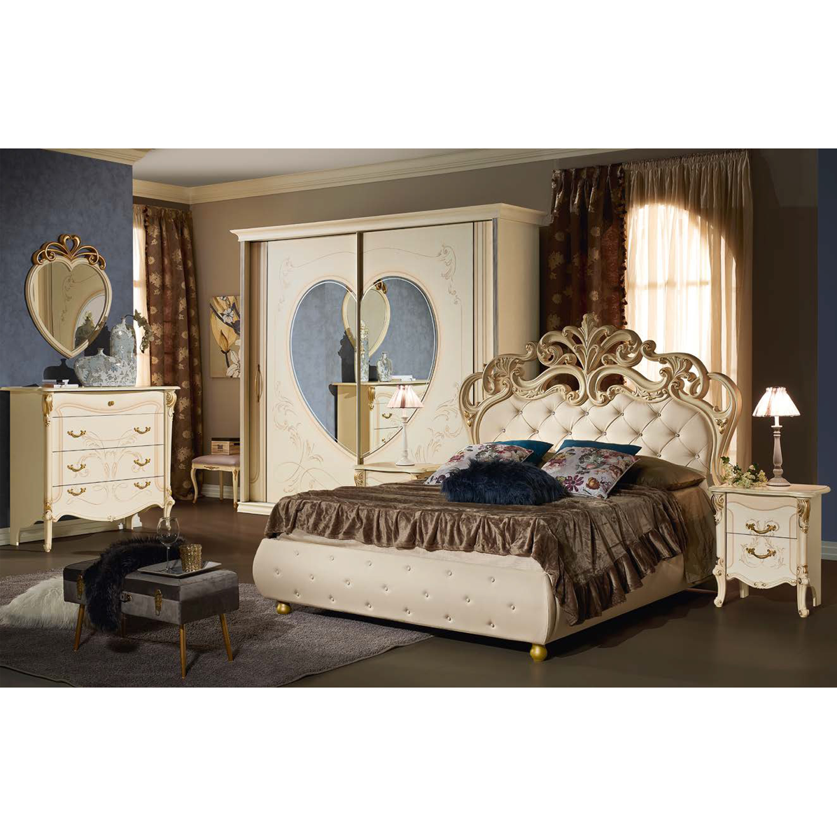 Miegamojo komplektas TOSCA Lova ANGELIKA