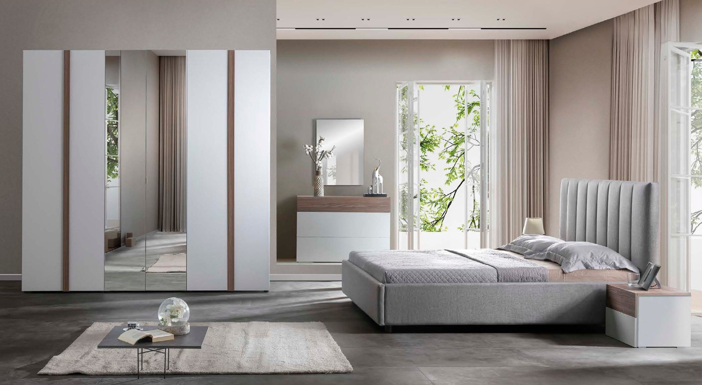 Modernus miegamojo komplektas  AMBER Bianco