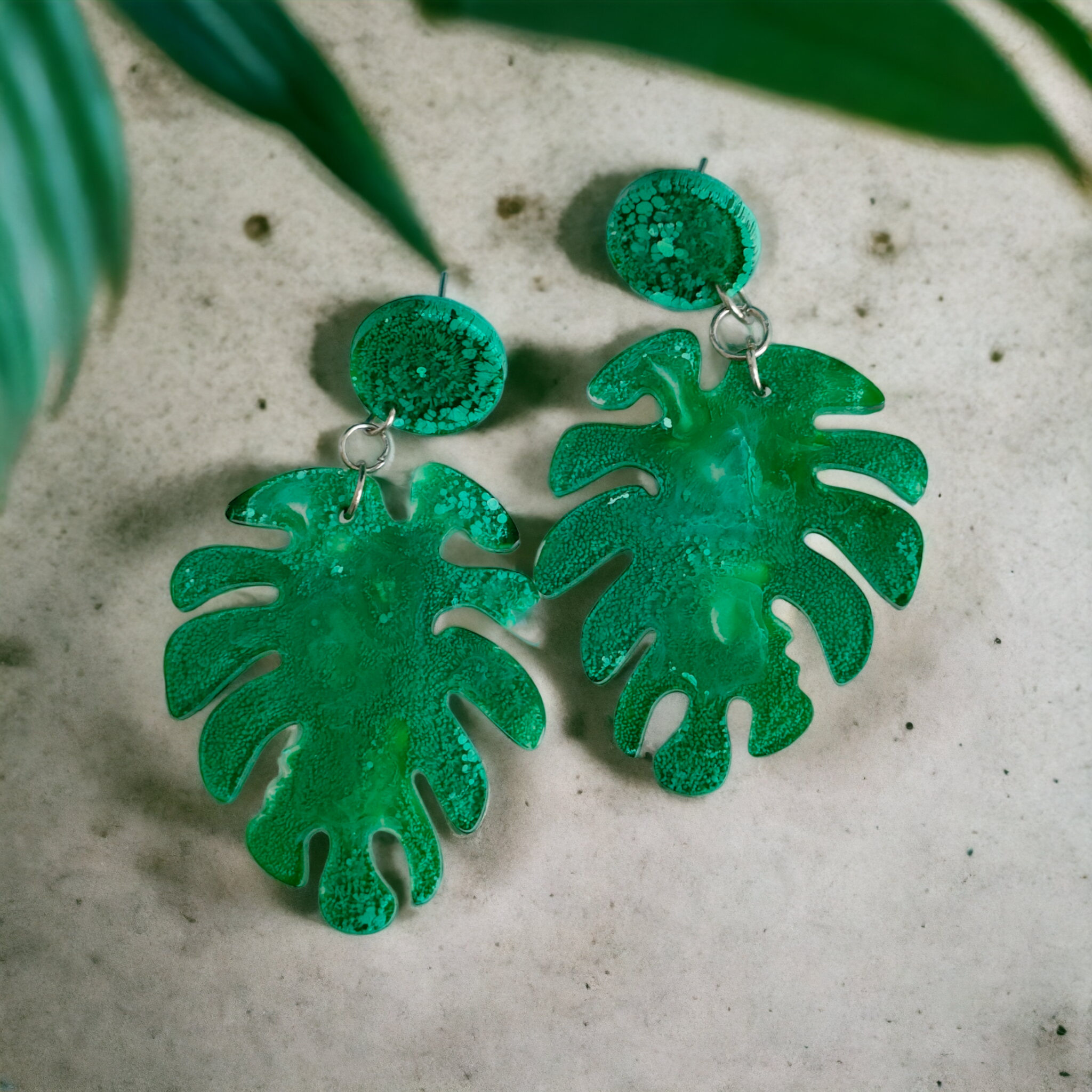 Pendientes Monstera