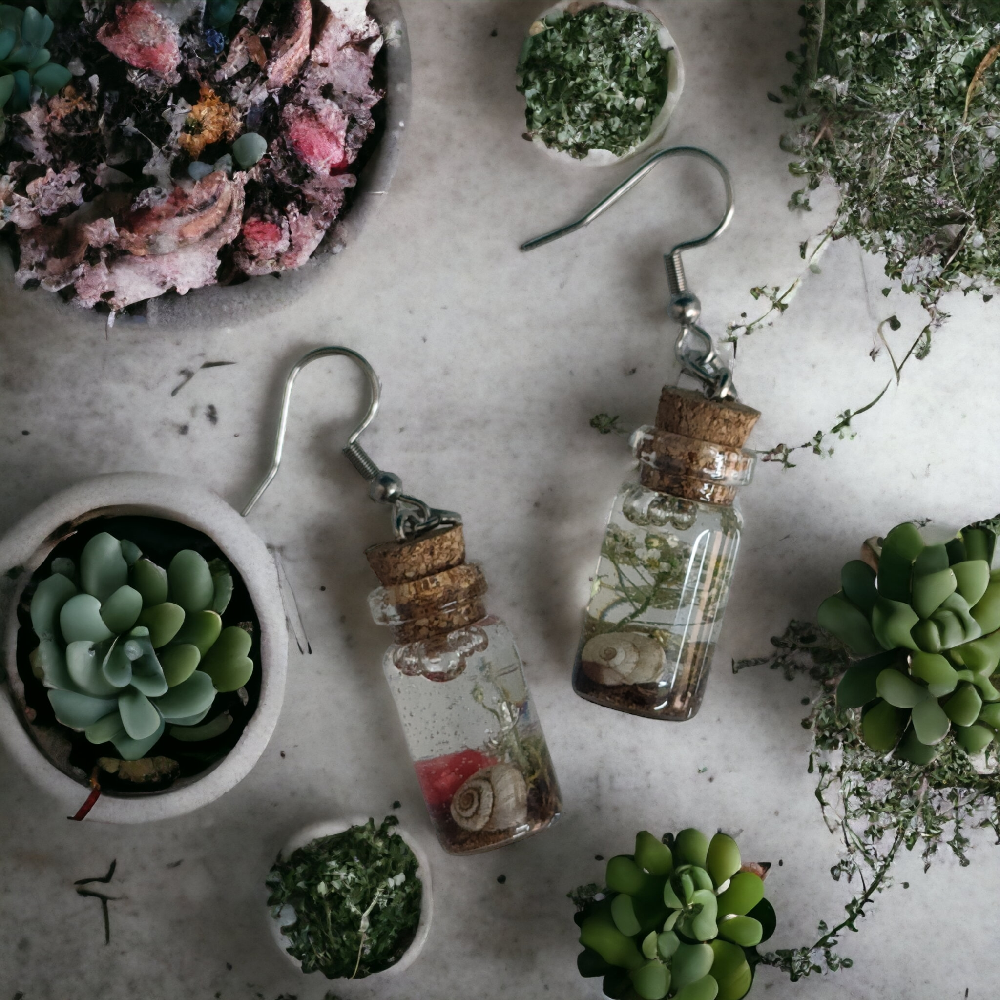Pendientes Mini terrario