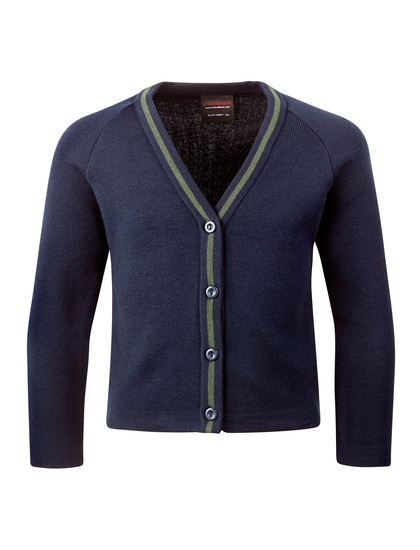 St Christopher's Cardigan With Bottle Stripe