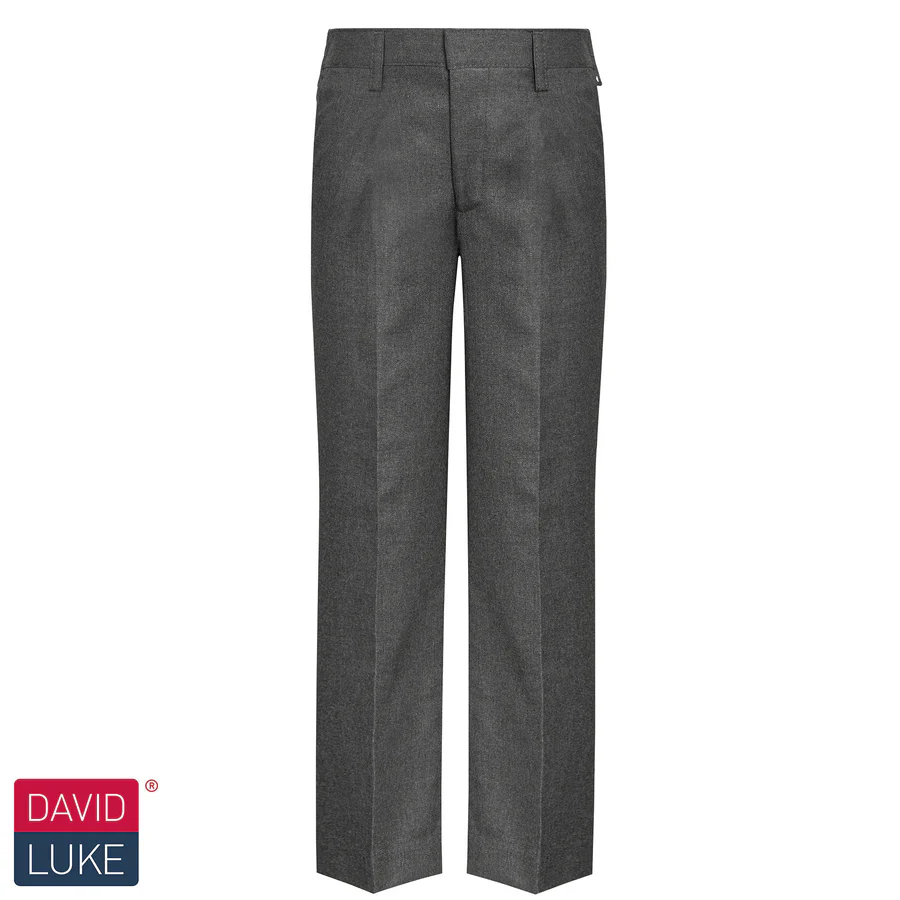 Grey Junior Elastic Waist Slim Fit Trousers