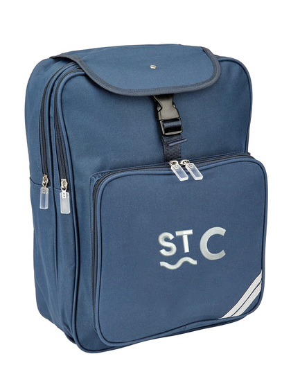 St Christopher's Navy Crested Rucksack