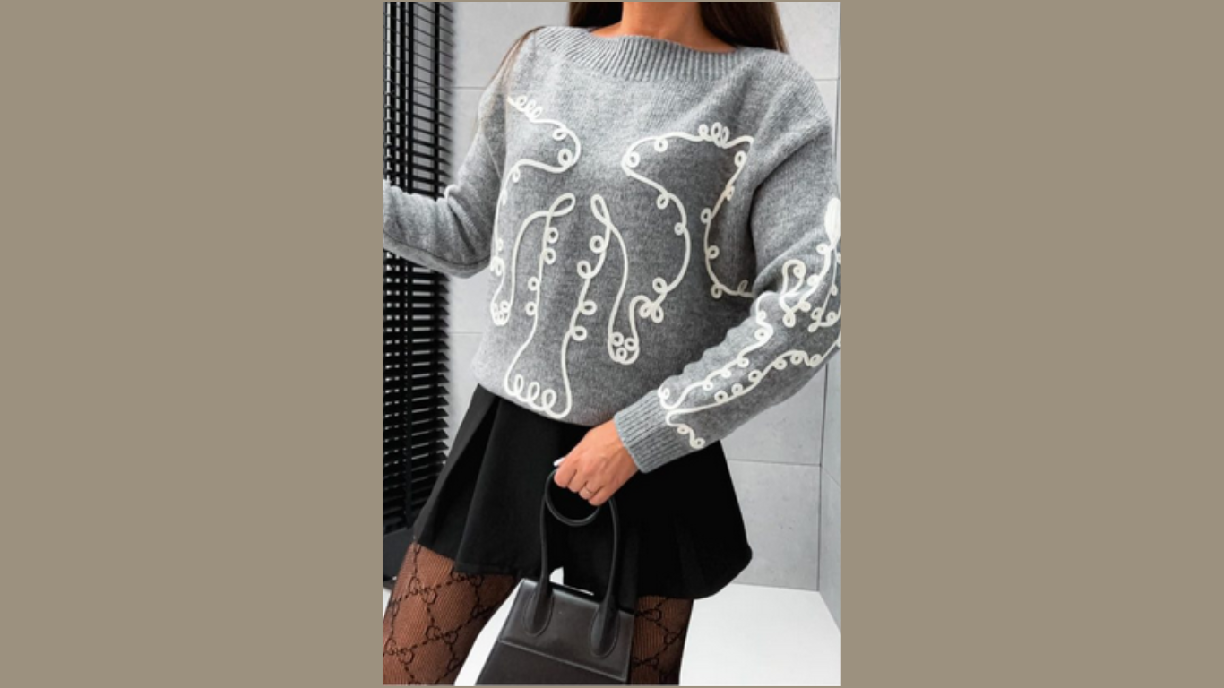 Megztukas ,,Gray ornament"