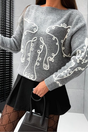 Megztukas ,,Gray ornament"