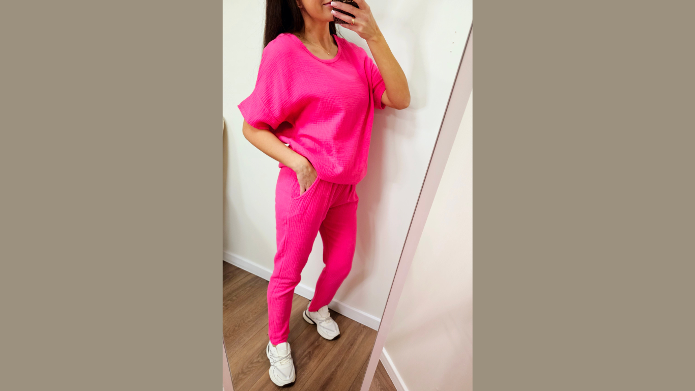 Muslino kostiumėlis ,,Pink"