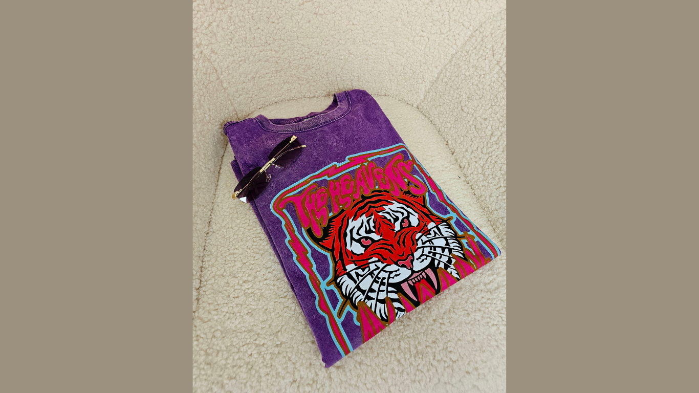 Marškinėliai ,,Purple tiger"