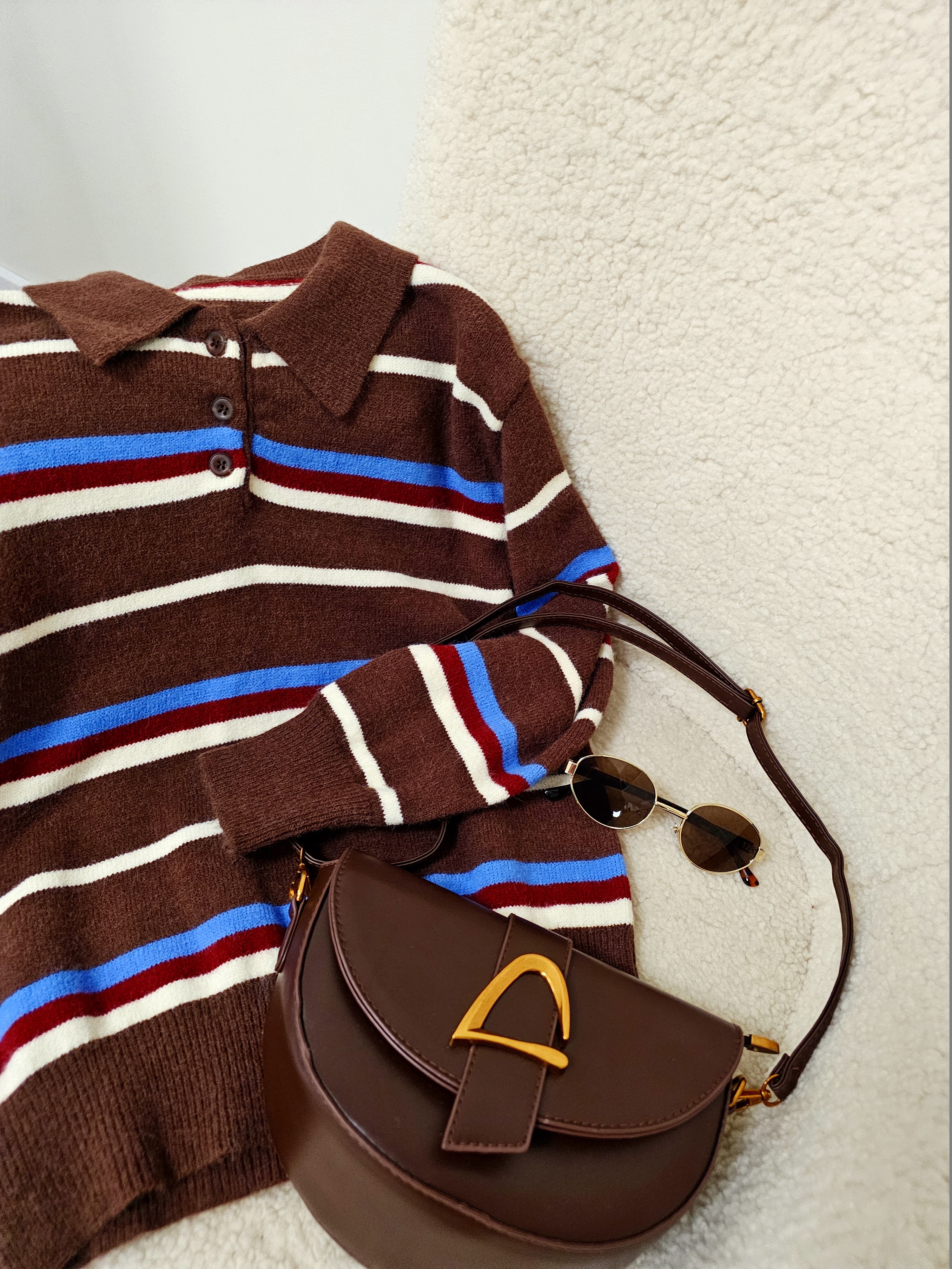 Megztukas ,,Brown stripes"