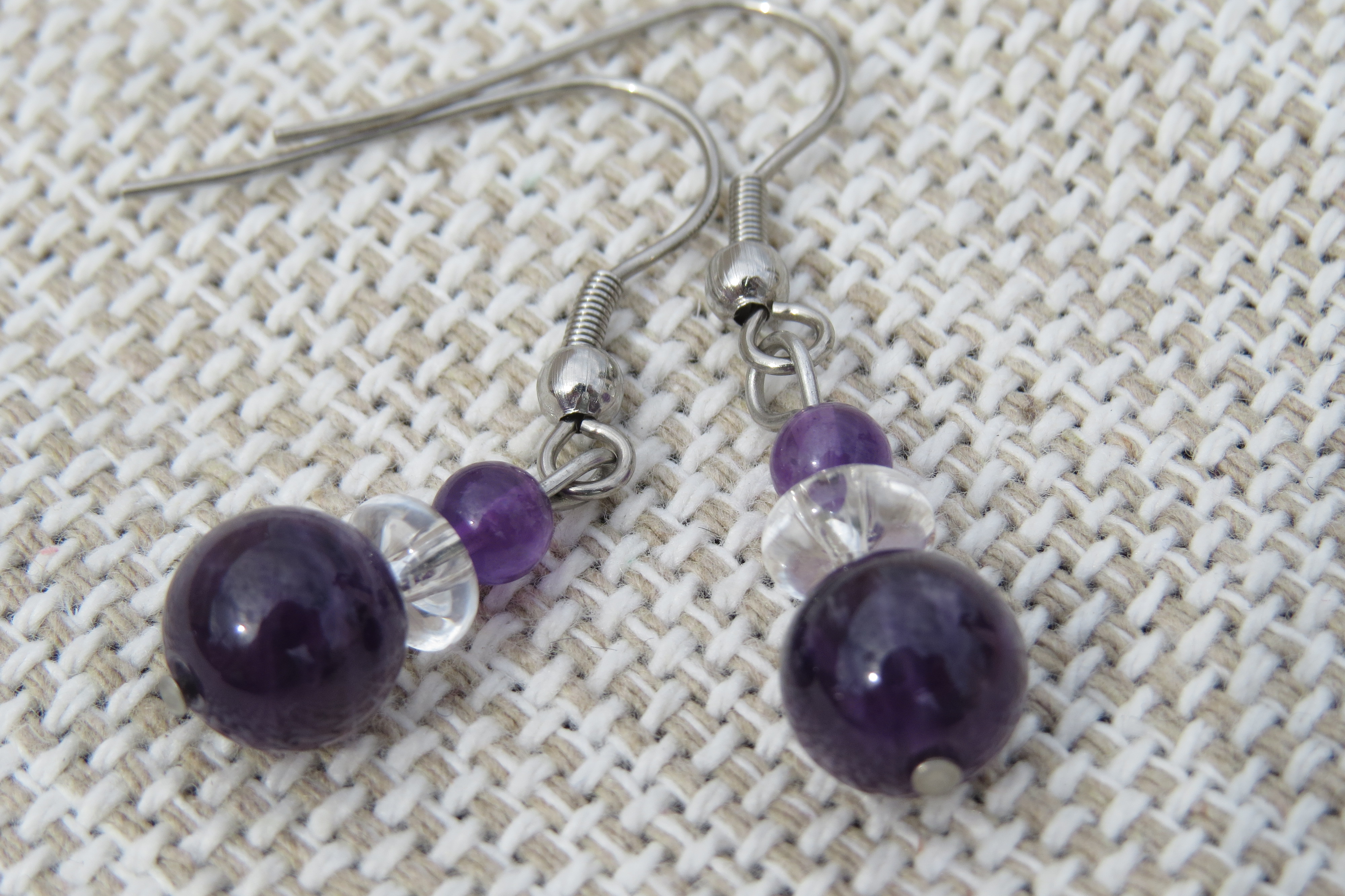 Boucles d'oreilles pierres naturelles 