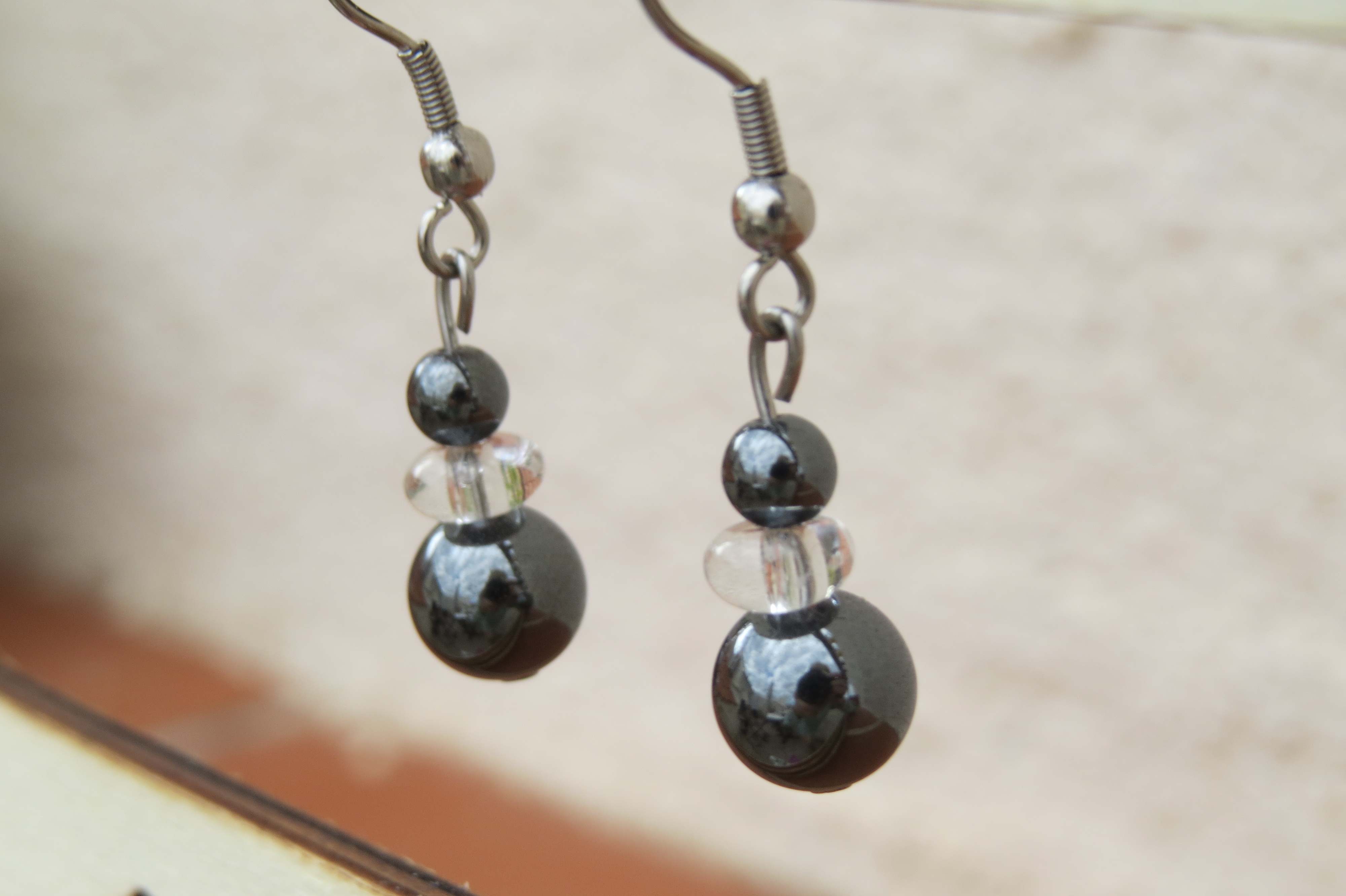 Boucles d'oreilles pierres naturelles 