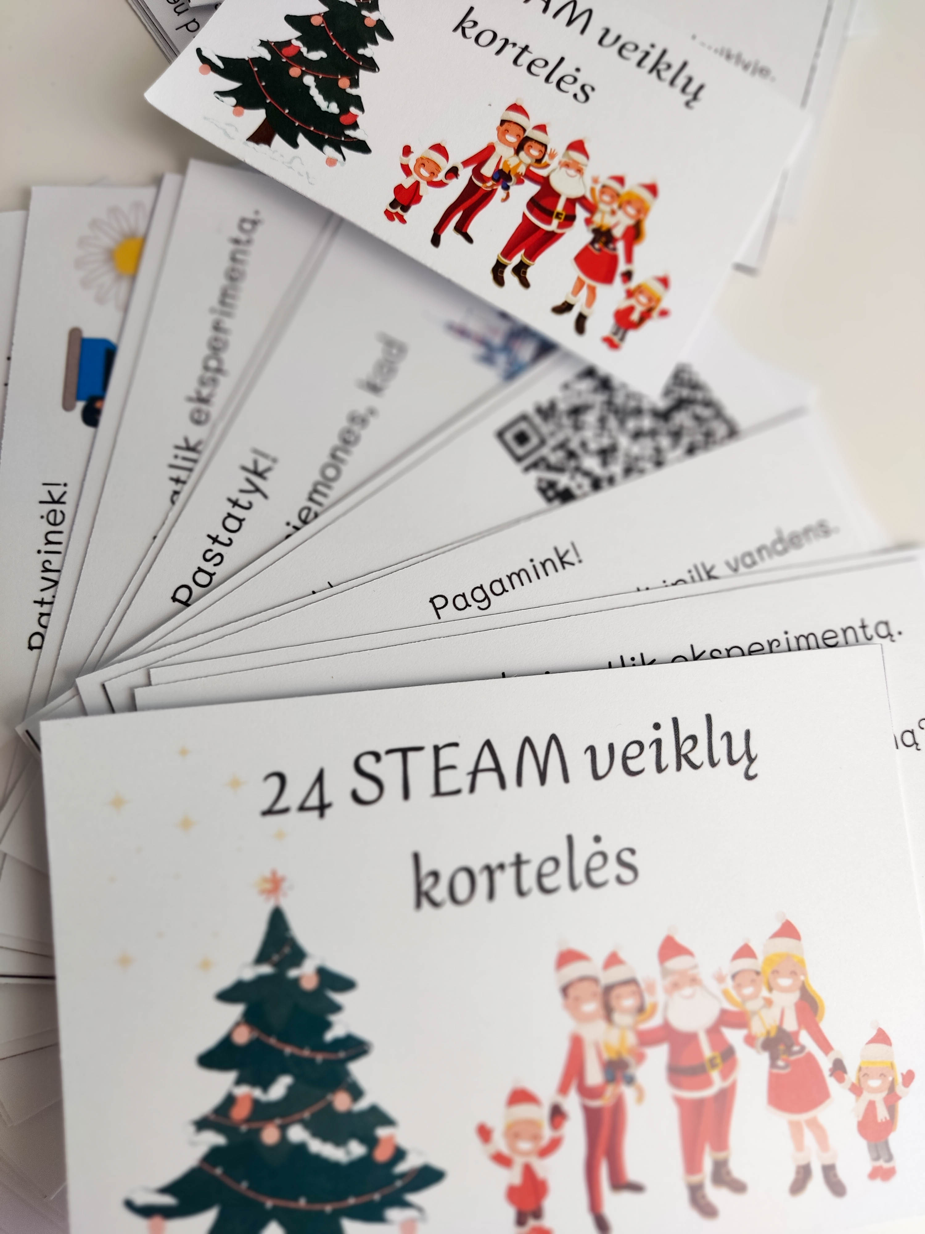 24 STEAM veiklų kortelės