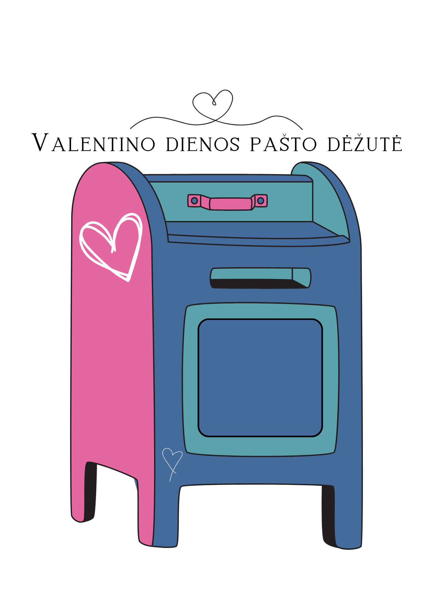 Valentino dienos pašto dėžutė