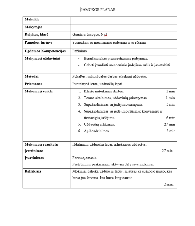 Mechaninio judėjimo samprata