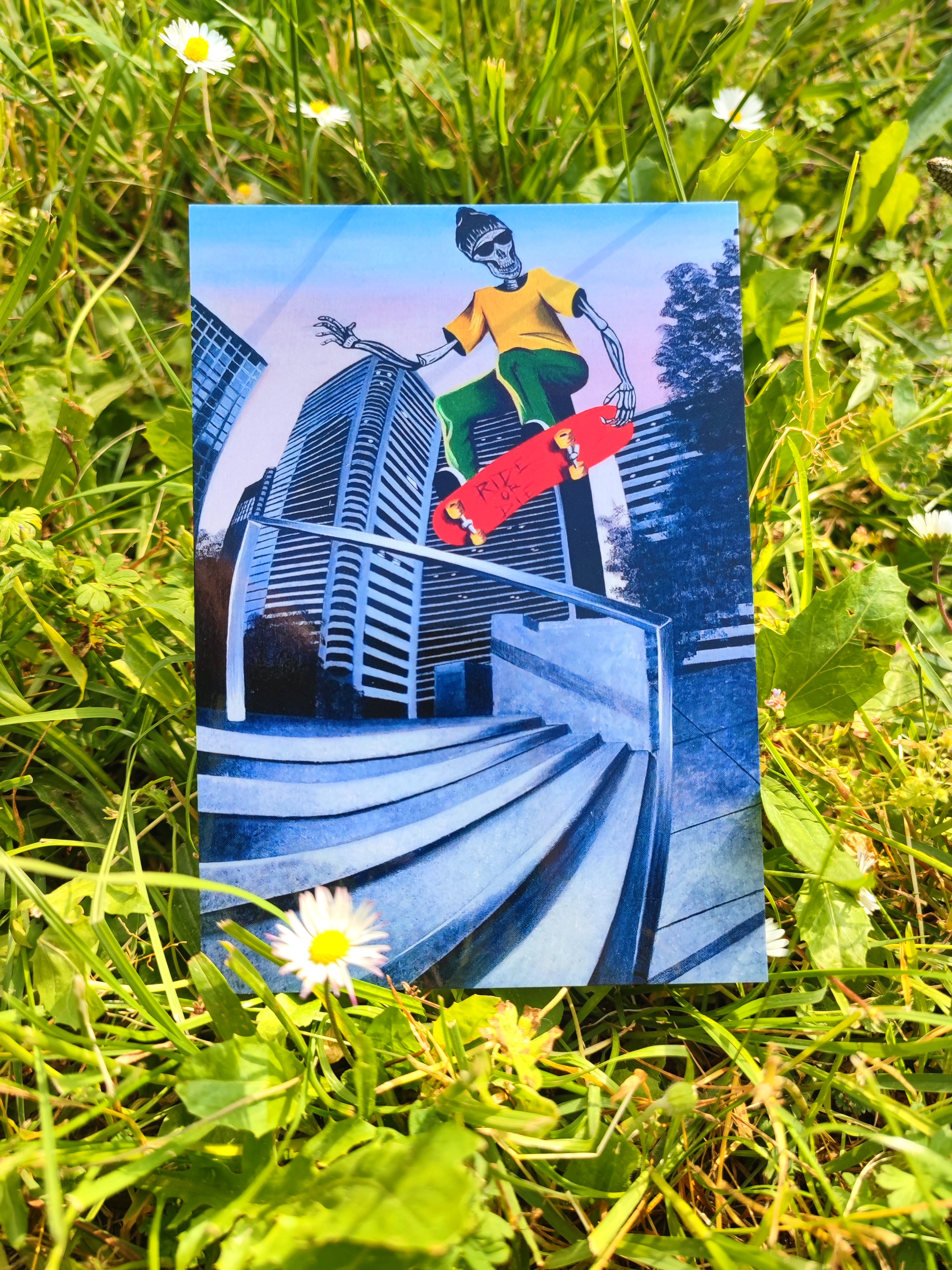 lot de 5 cartes postales d'après mes oeuvres originales SF / Enfant
