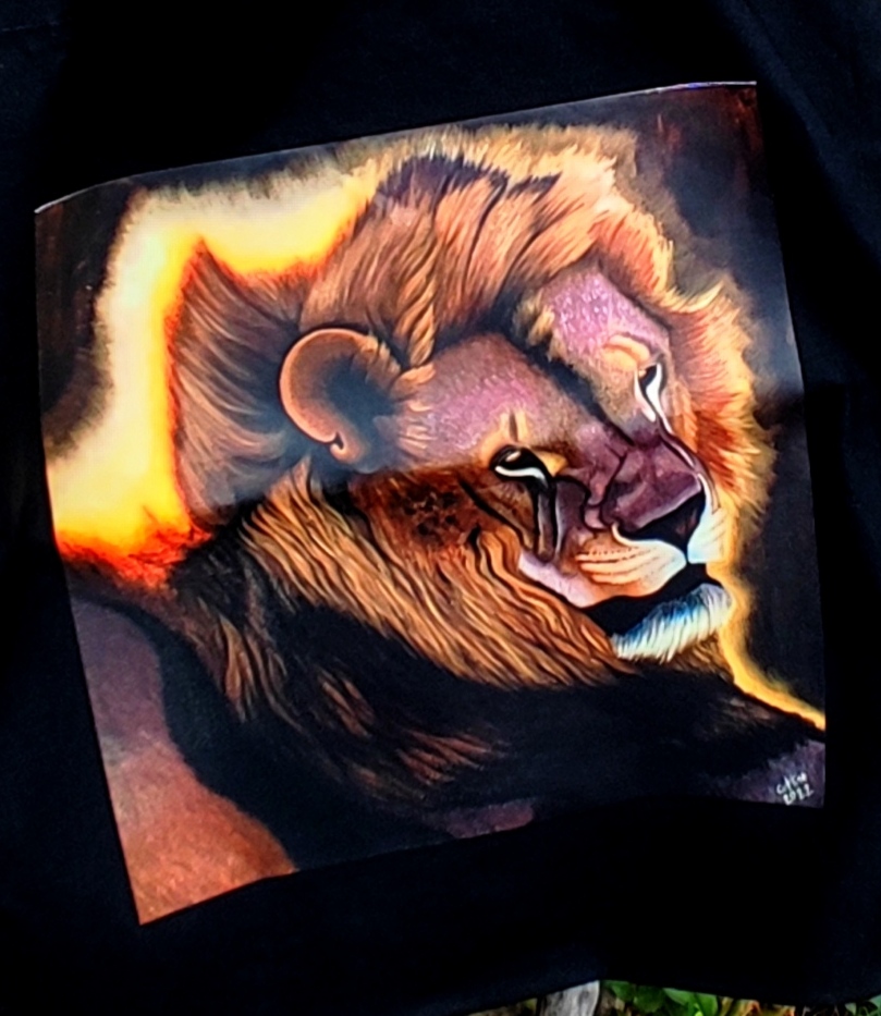 Tote bag avec impression de l'oeuvre originale Lion d'Afrique du Sud II
