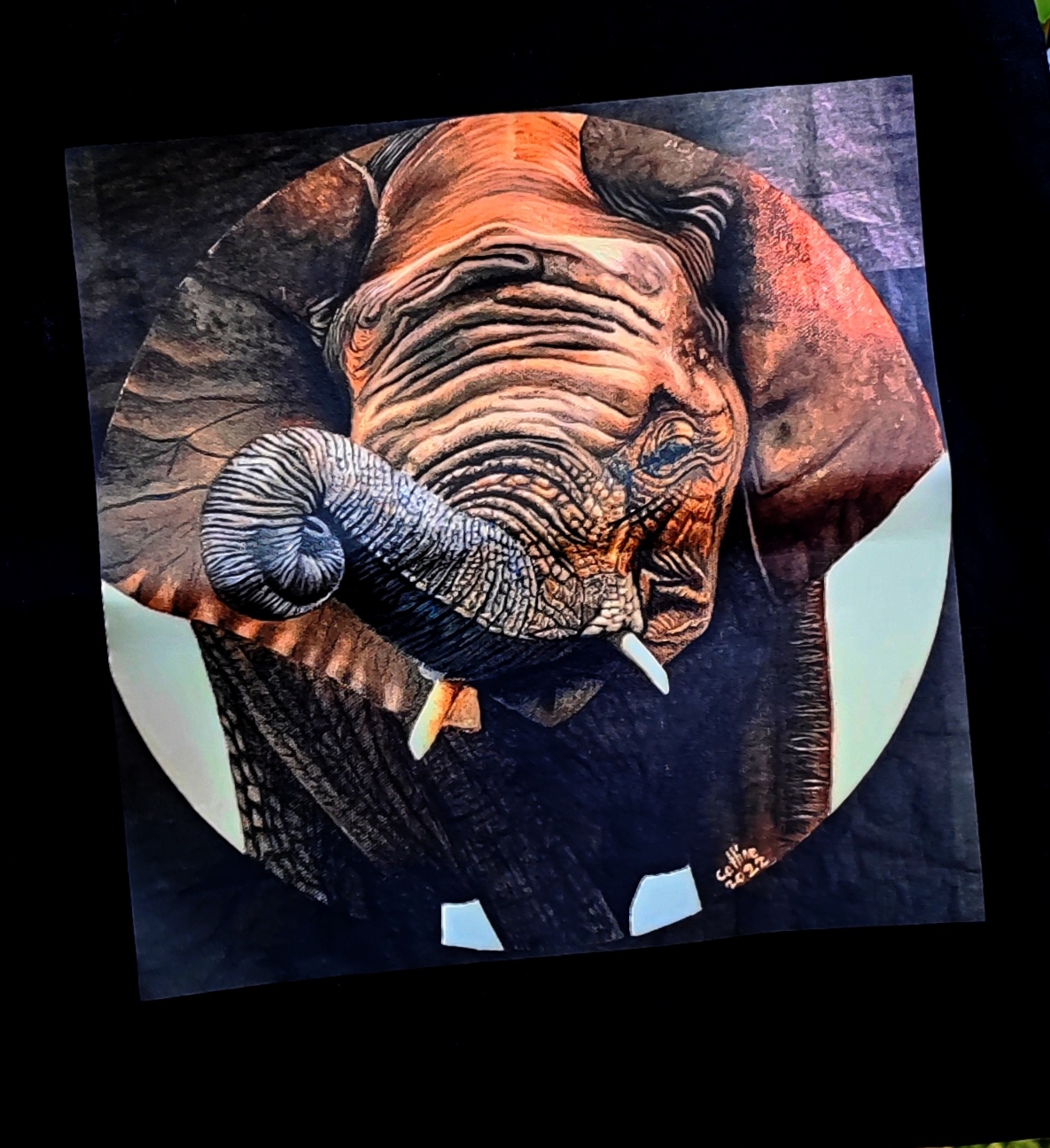Tote bag avec impression de l'oeuvre originale Elephant d'afrique du Sud II