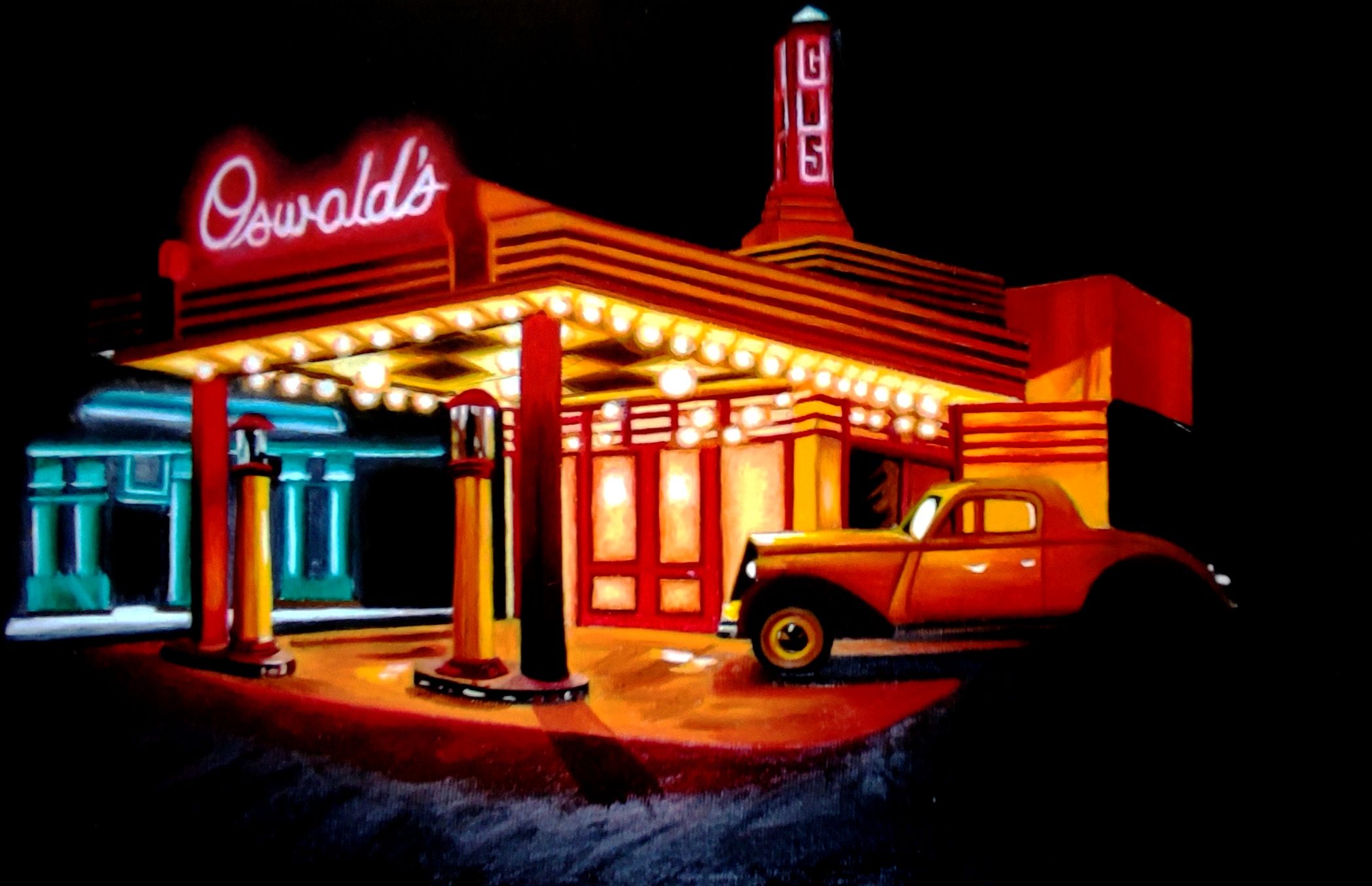 Gas Station 33X22 cm