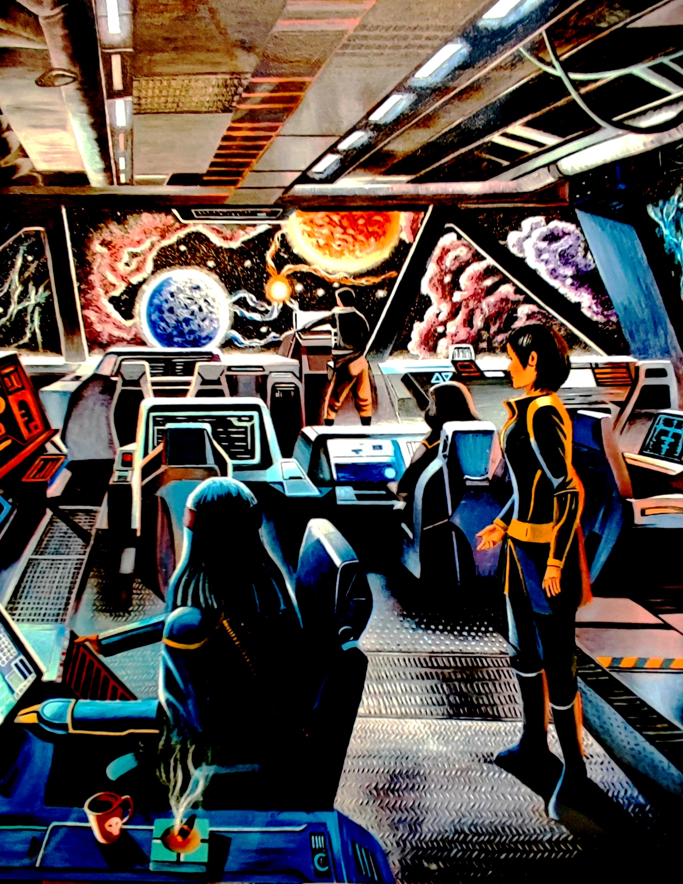 Reproduction encadrée de l'oeuvre originale SF 40X30cmcm