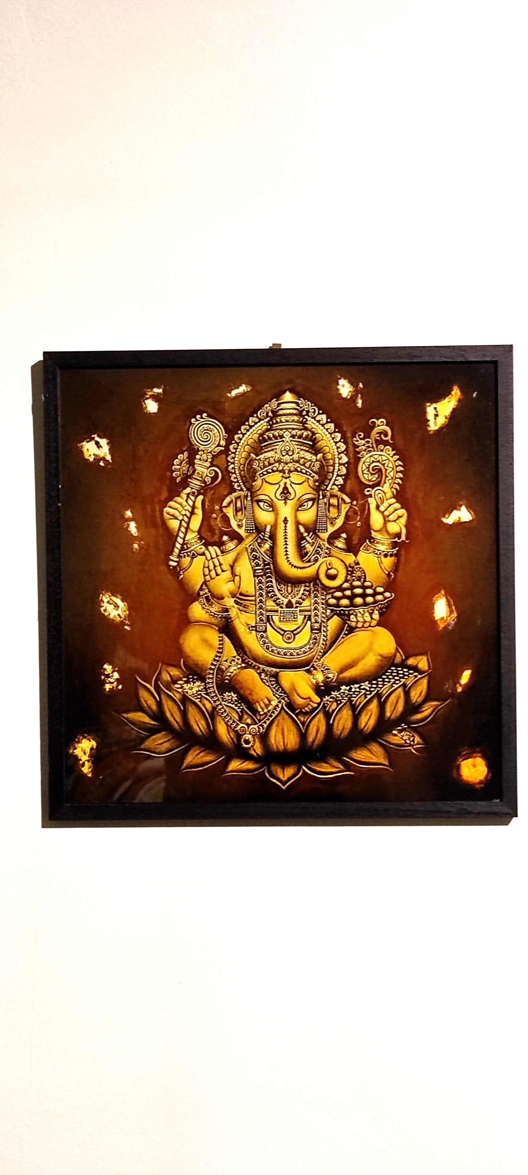 reproduction encadrée de l'œuvre originale Ganesh 30X30cm