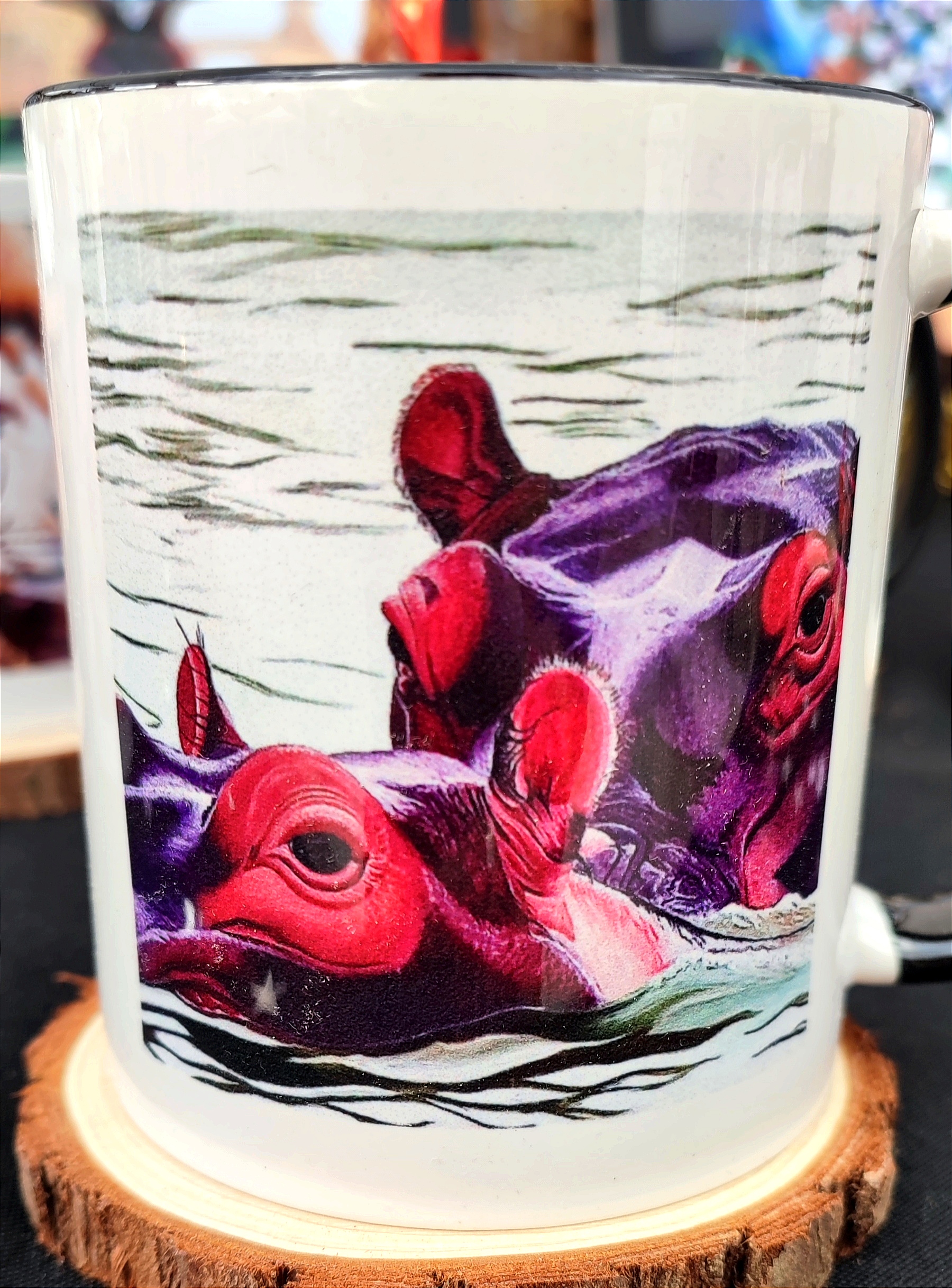 Mug d'après la toile originale "hippopotames de ste Lucia"