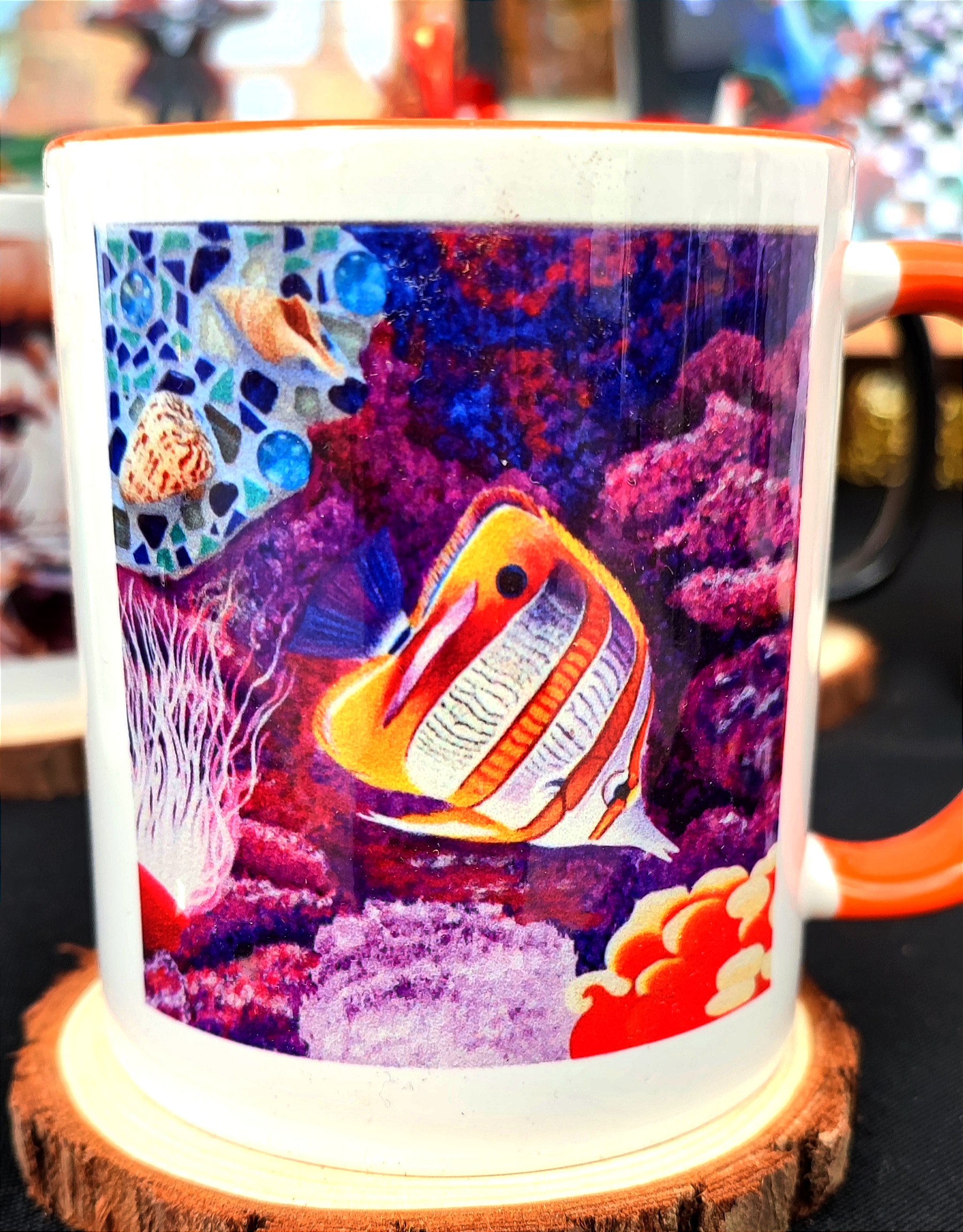 Mug d'après la toile originale " poisson exotique"