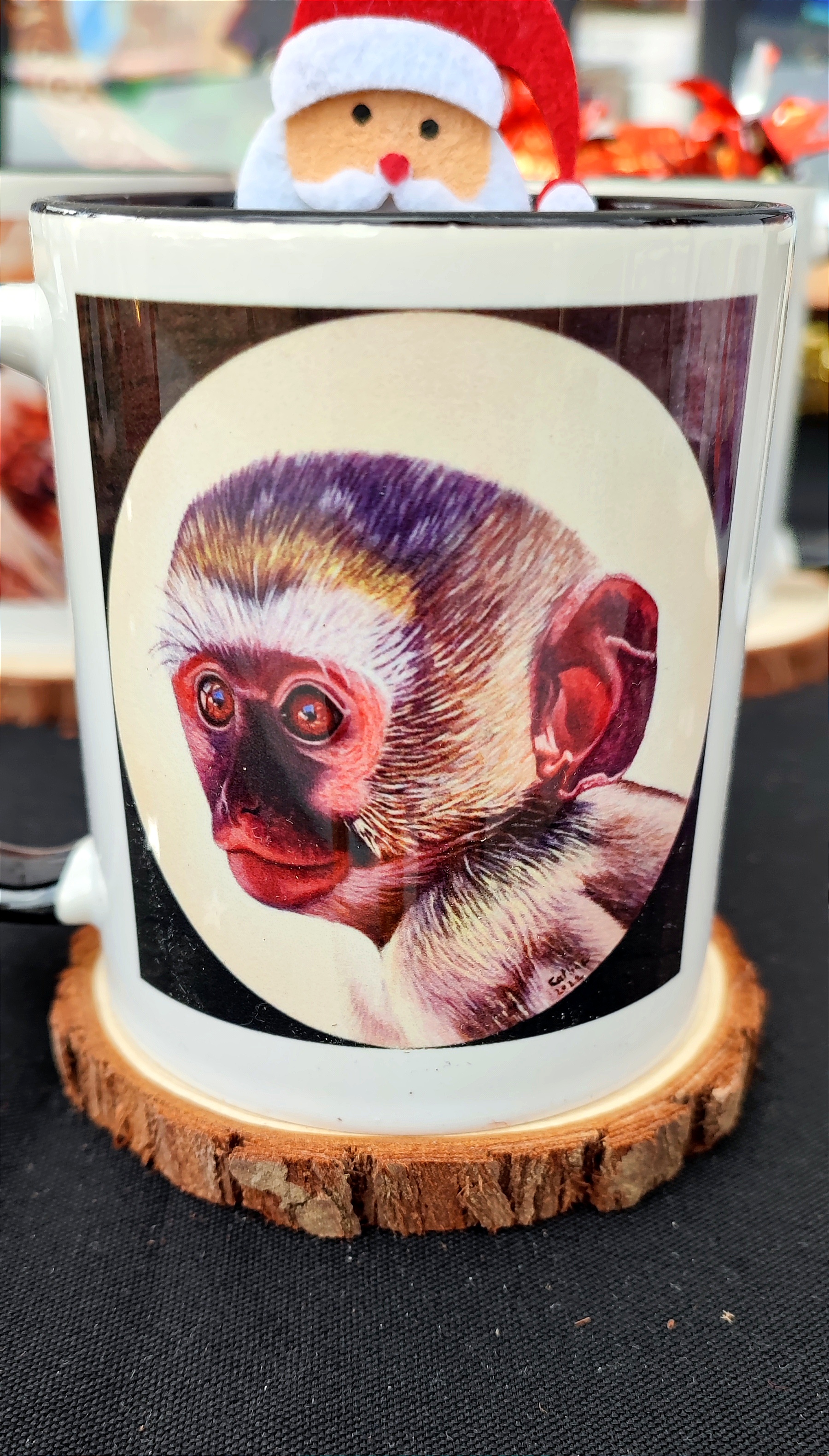Mug d'après la toile originale "Bébé Singe Vervet bleu" 