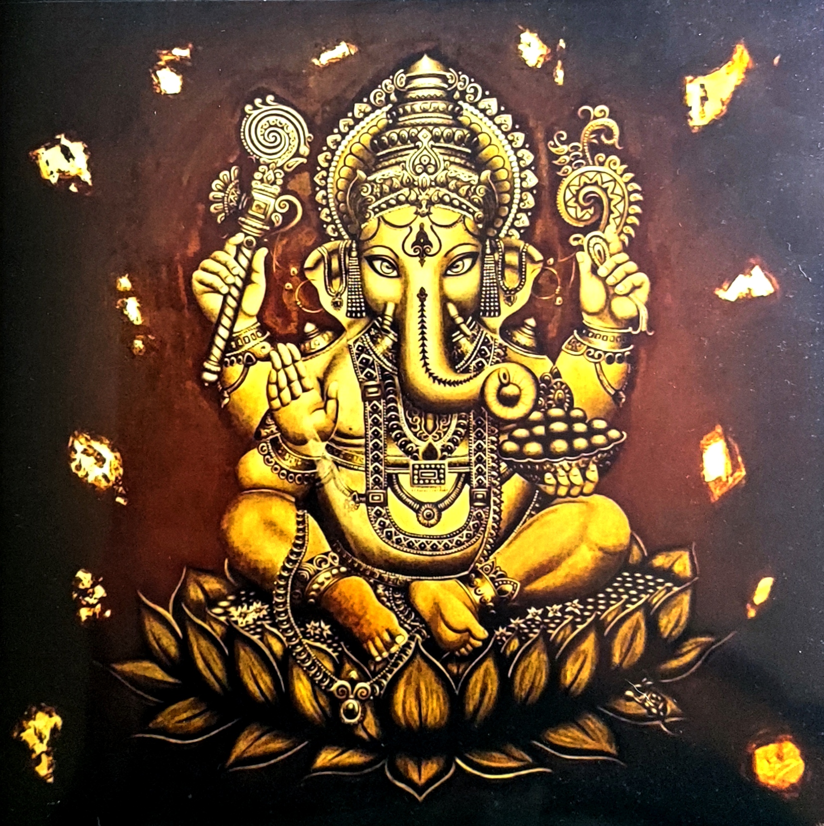 reproduction de l'œuvre originale "Ganesh" 20X20cm